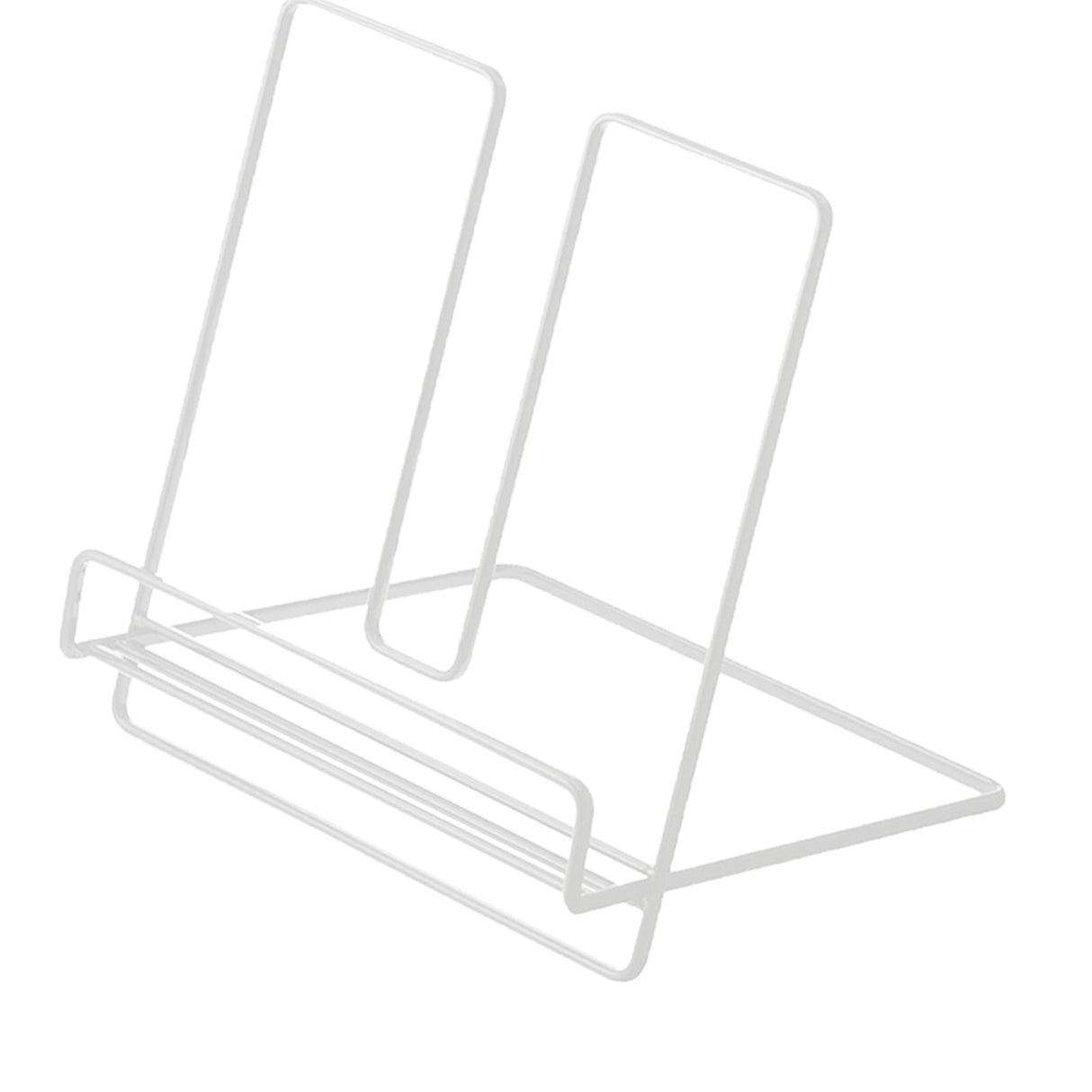 Foldable Iron Display Stand Multifunction Rust Prevention Simple Folding Book Stand for Kids White