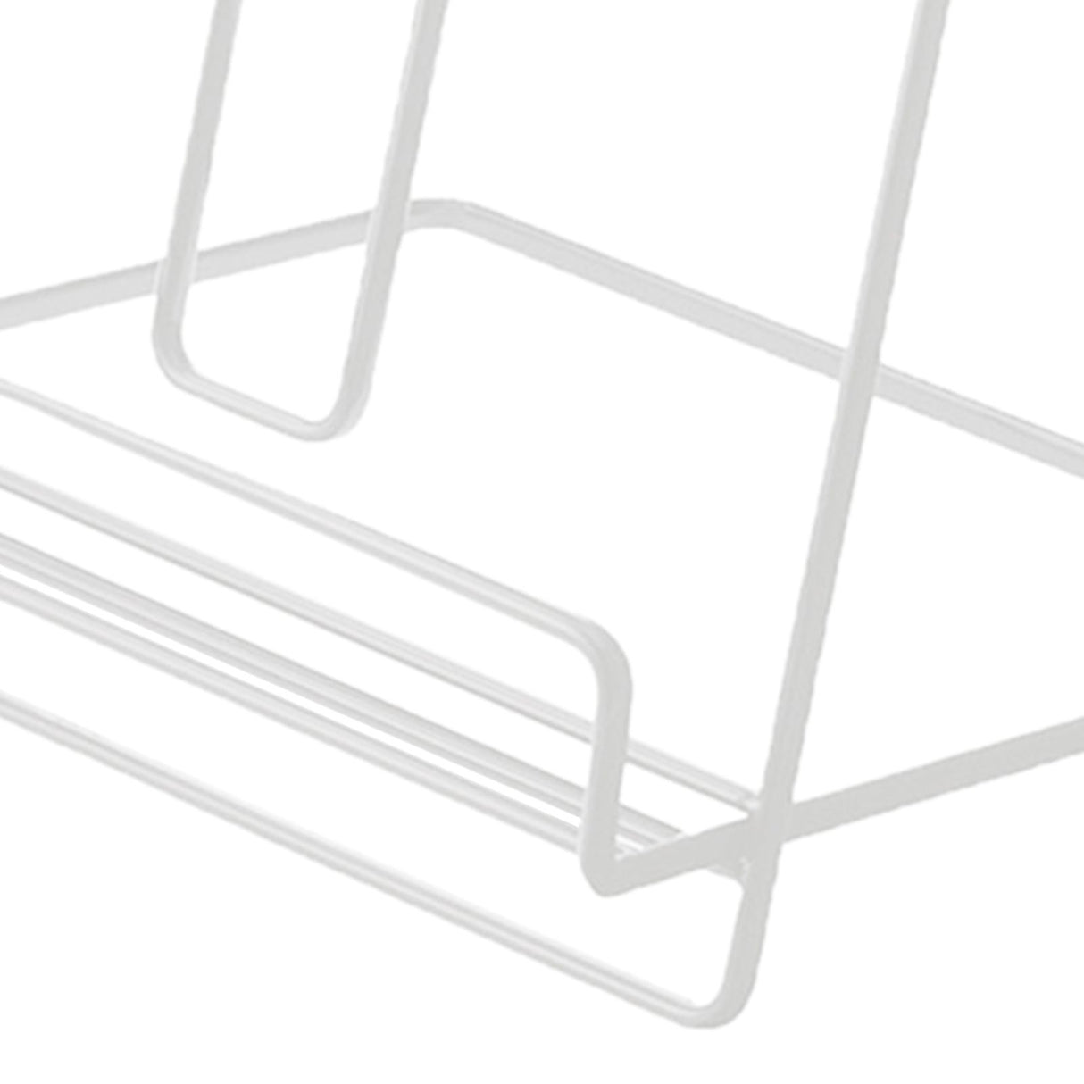 Foldable Iron Display Stand Multifunction Rust Prevention Simple Folding Book Stand for Kids White