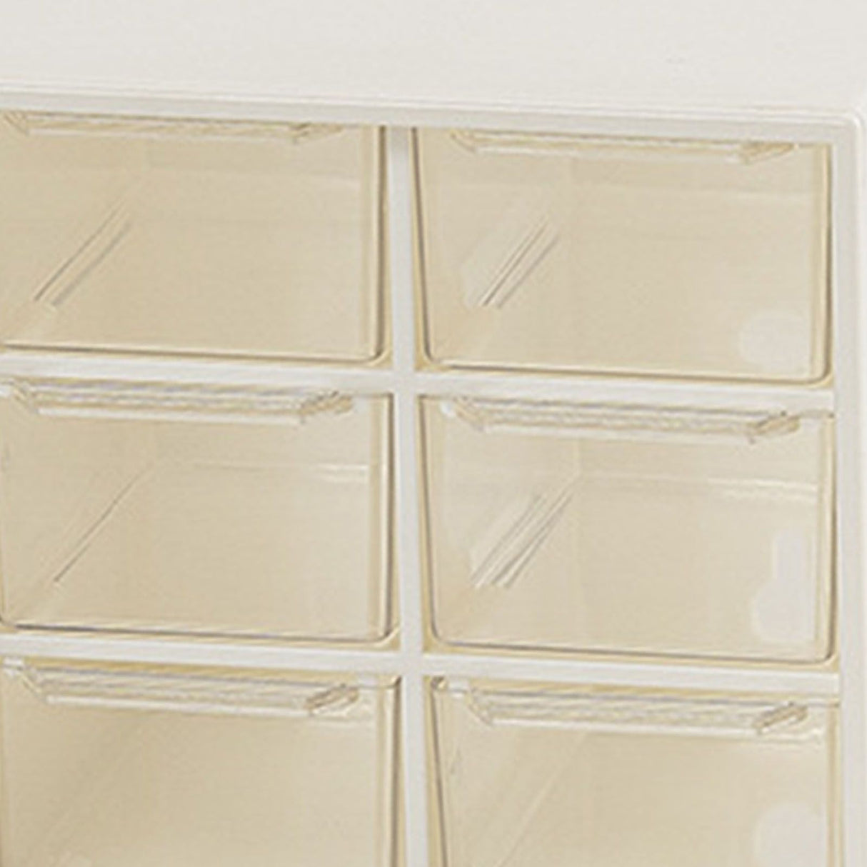 Pen Desk Shelf Dustproof 6 Drawers Pen Organization Storage Shelf for Students Office People White