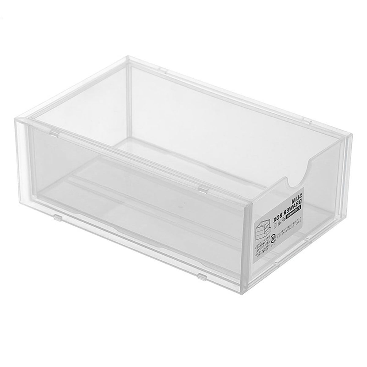 Desktop Storage Box Plastic Desk Makeup Organizer Stationery Supplies Storage Box with Drawer Transparent