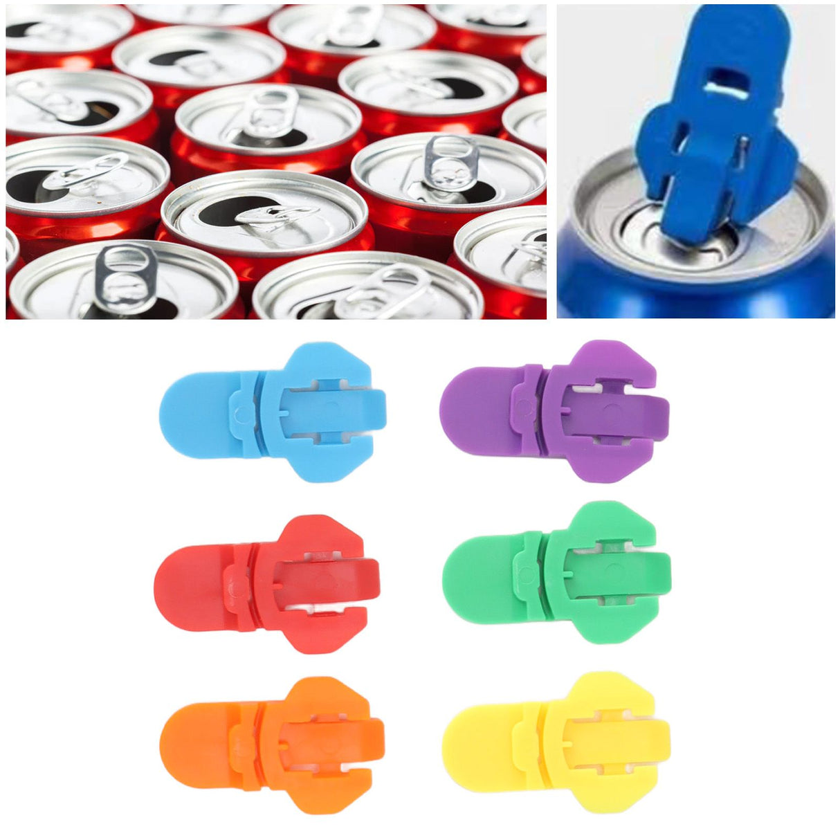 6Pcs Can Opener Cover Manual Can Opener Protector Tool for Camping Picnic Kitchen