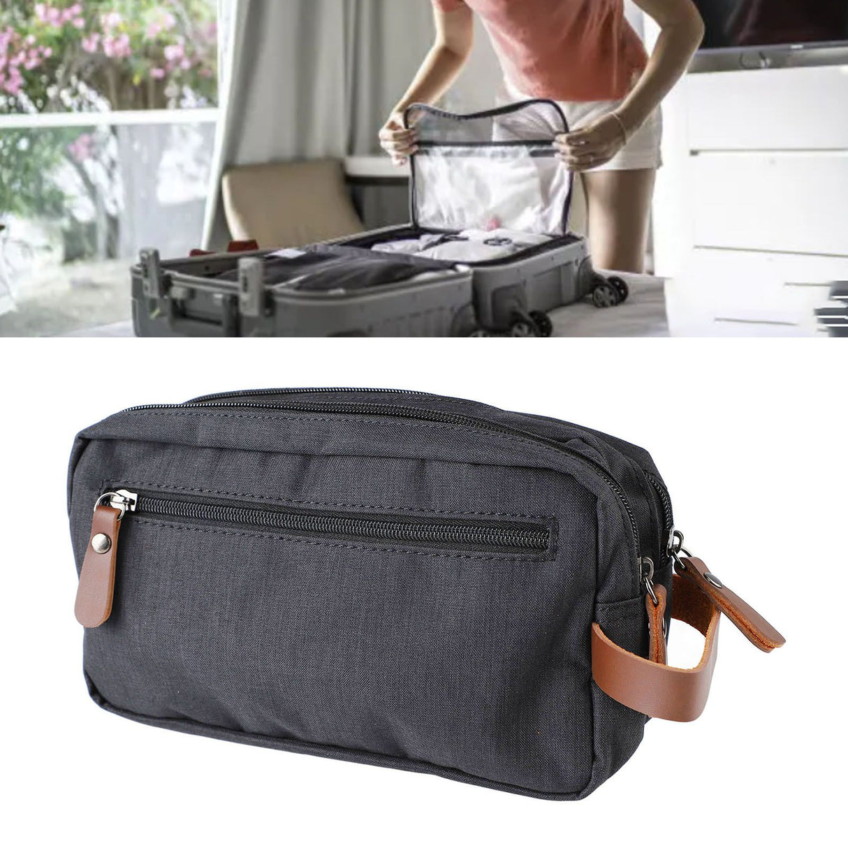 Travel Toiletry Bag Waterproof Handheld Large Capacity Multifunctional Portable Cosmetic Bag for Outdoor