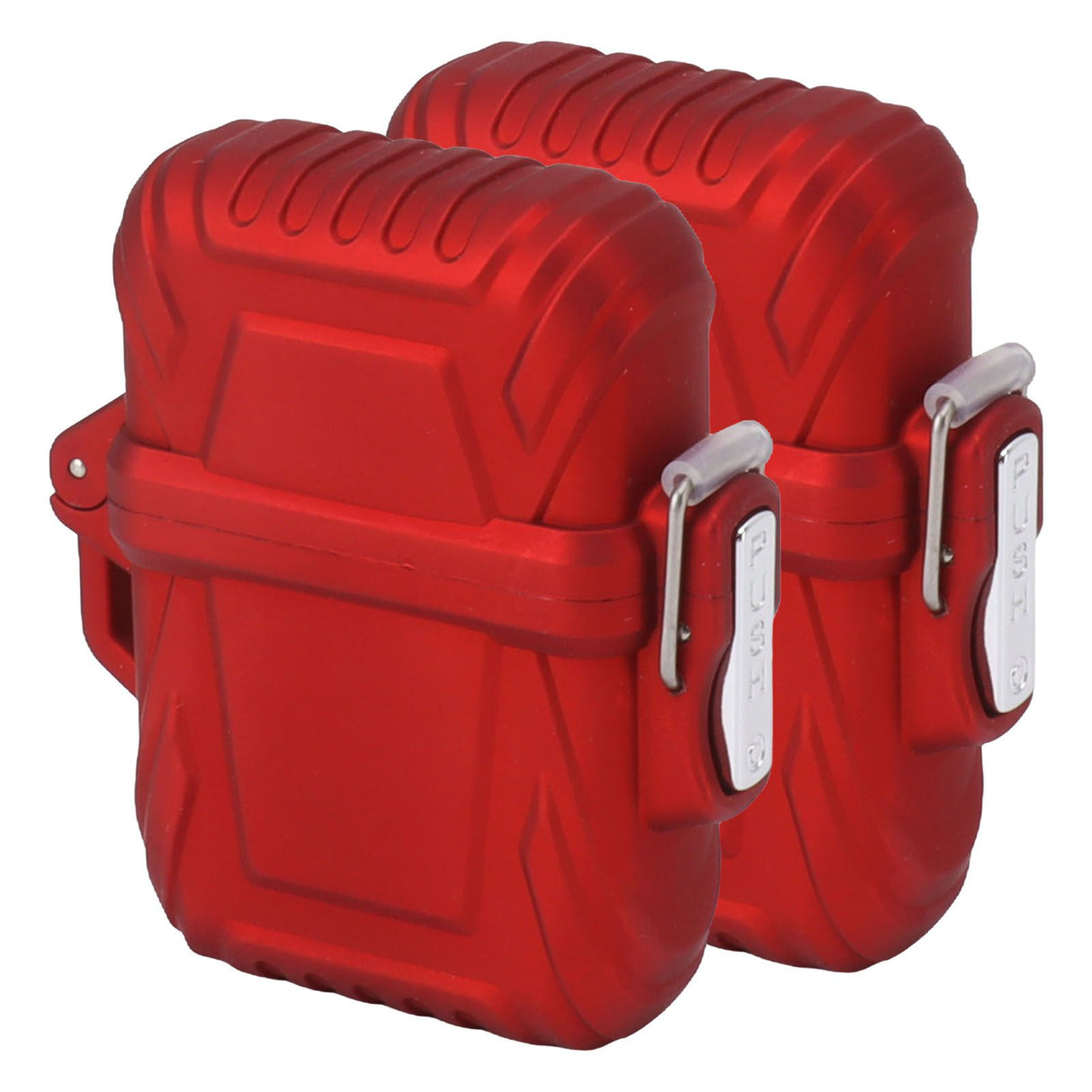 2PCS Torch Lighter Case IP56 Waterproof Safe Portable Torch Lighter Cover for Outdoor Camping Travel Red