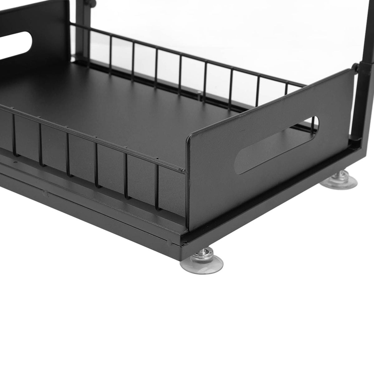 Under Sink Organizers and Storage Sliding Cabinet Basket Organizer 2 Tier Under Bathroom Storage Rack for Bathroom Kitchen Black