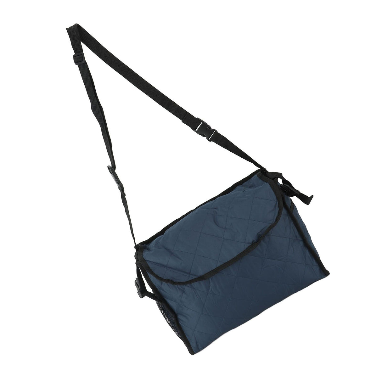 Wheelchair Bag Large Capacity Foldable One Shoulder Storage Hanging Bag for Walkers Rollators Navy Blue