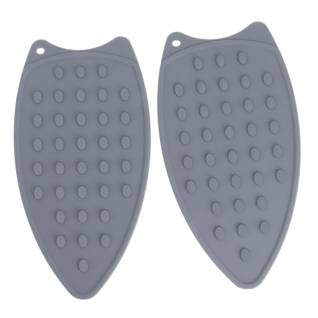 2Pcs Silicone Iron Rest Pad Durable Impact Resistant Heat Resistant Iron Mat for Ironing Boards Irons Gray