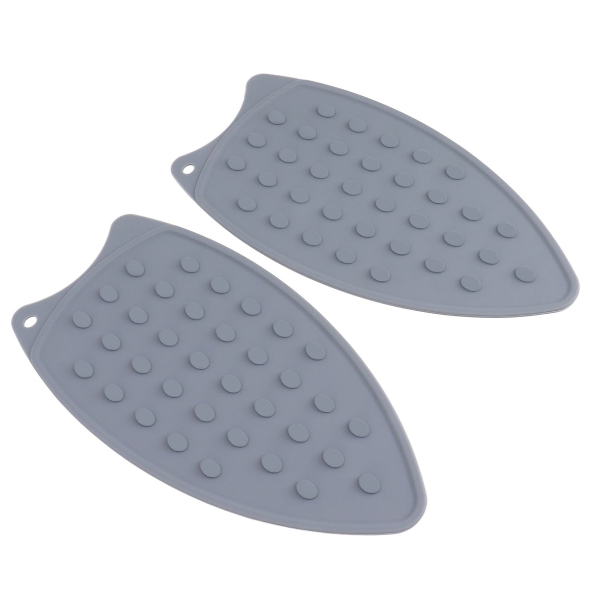 2Pcs Silicone Iron Rest Pad Durable Impact Resistant Heat Resistant Iron Mat for Ironing Boards Irons Gray