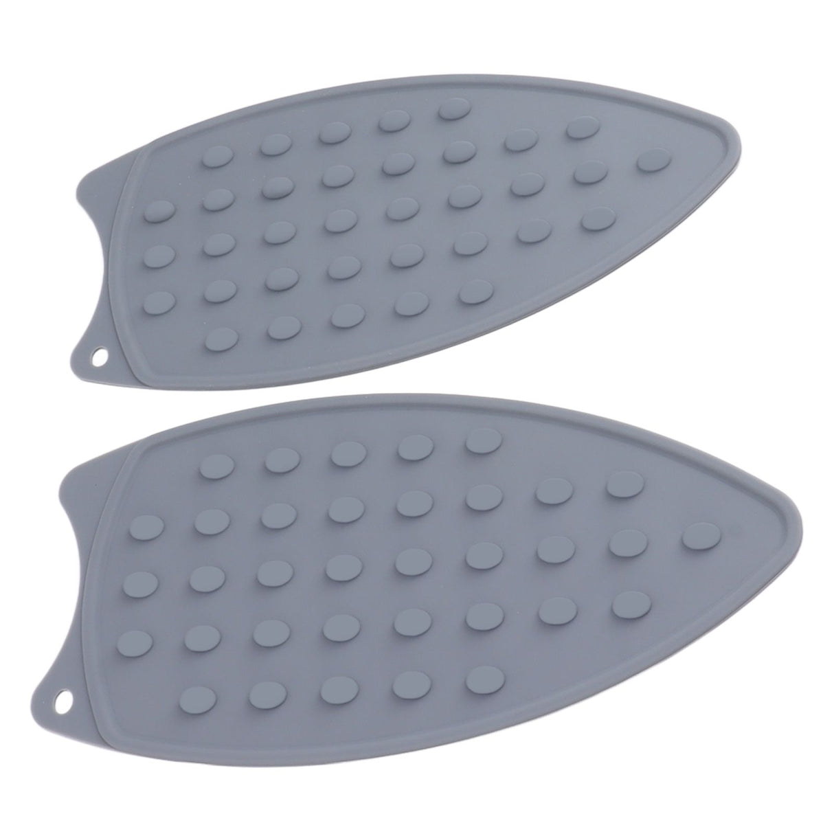 2Pcs Silicone Iron Rest Pad Durable Impact Resistant Heat Resistant Iron Mat for Ironing Boards Irons Gray