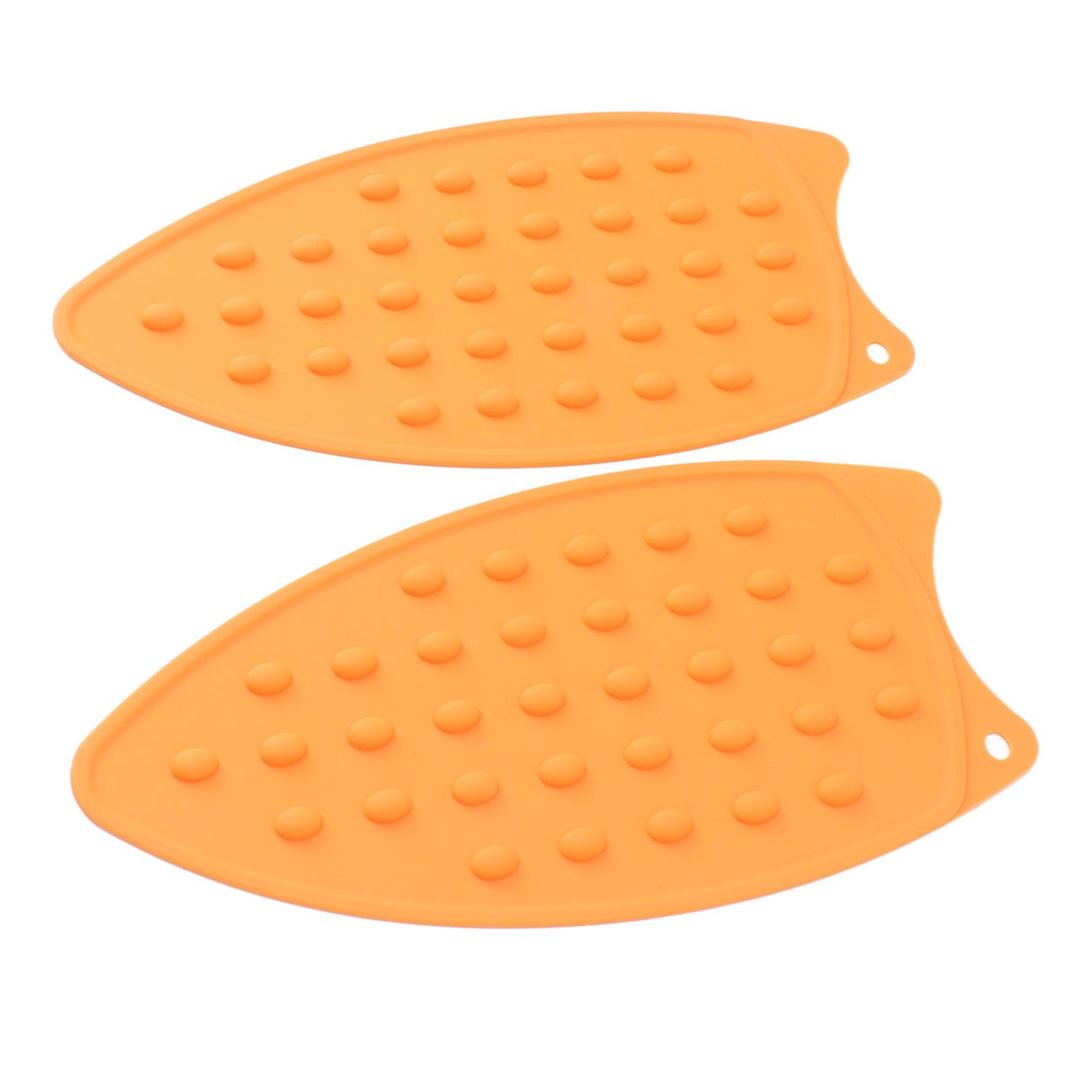 2Pcs Silicone Iron Rest Pad Durable Impact Resistant Heat Resistant Iron Mat for Ironing Boards Irons Orange