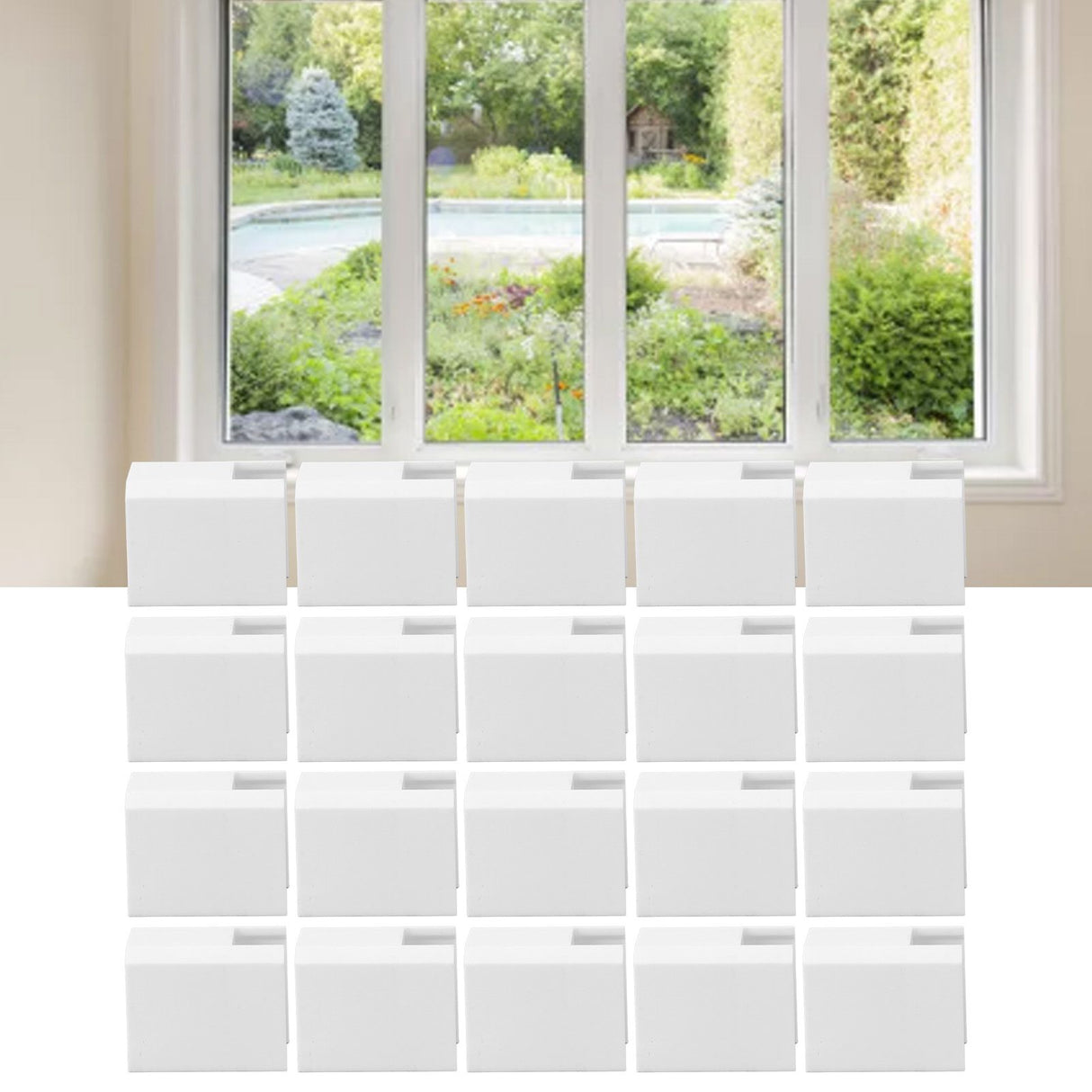 20Pcs Sliding Door Window Lock Stop Block Plastic Limit Safe Non Collision Accessories Short