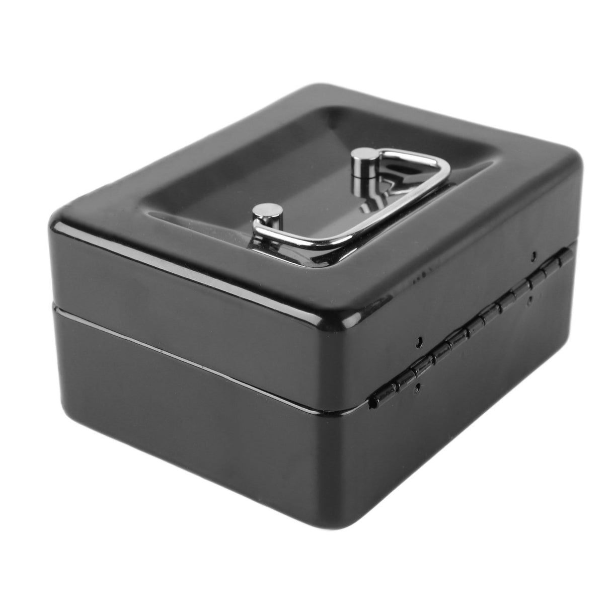 Metal Cash Box with Lock Safety Portable Small Metal Storage Box with 2 Keys for Money Document Home Car