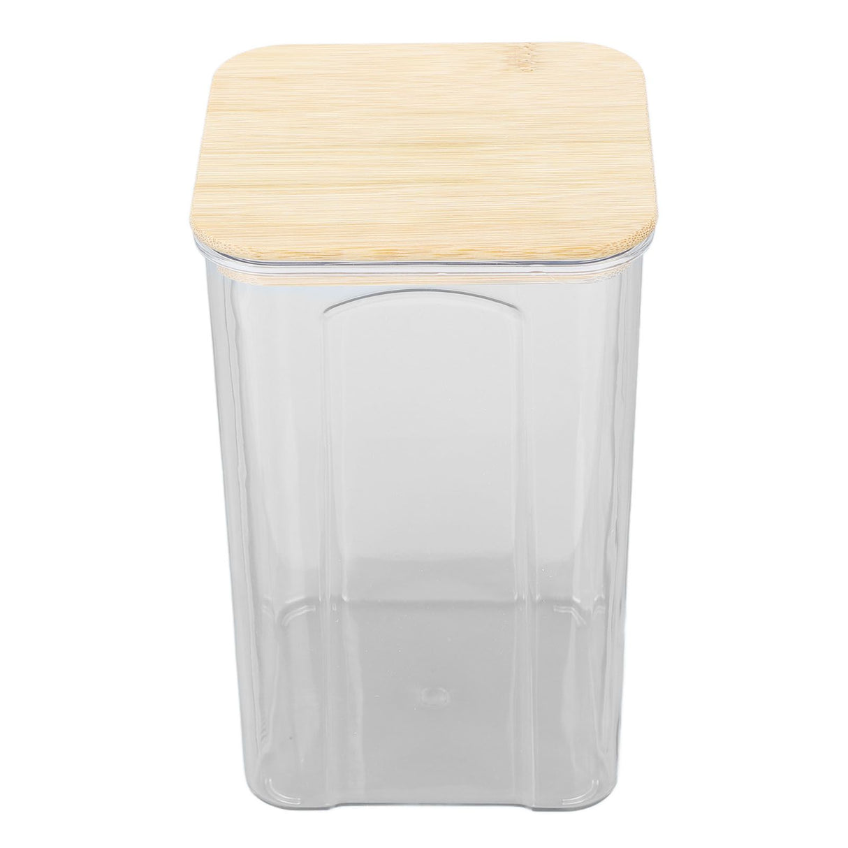 Airtight Food Storage Container Clear Food Storage Jar with Bamboo Lid for Noodles Flour Cereal Rice Tea Coffee Beans 1400ml 10.7x17cm / 4.2x6.7in