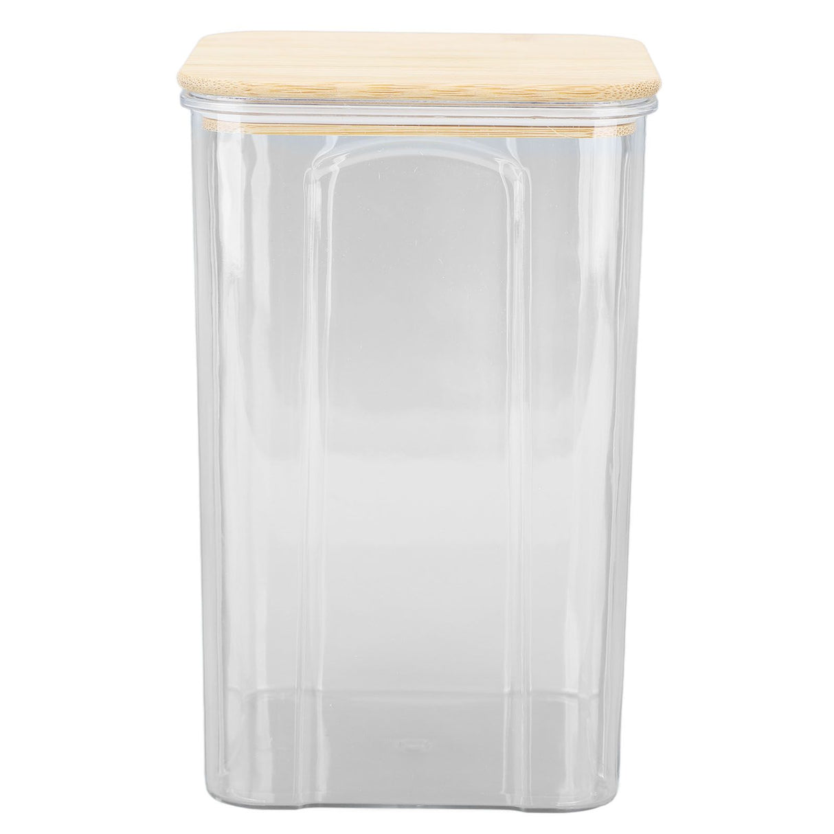 Airtight Food Storage Container Clear Food Storage Jar with Bamboo Lid for Noodles Flour Cereal Rice Tea Coffee Beans 1400ml 10.7x17cm / 4.2x6.7in