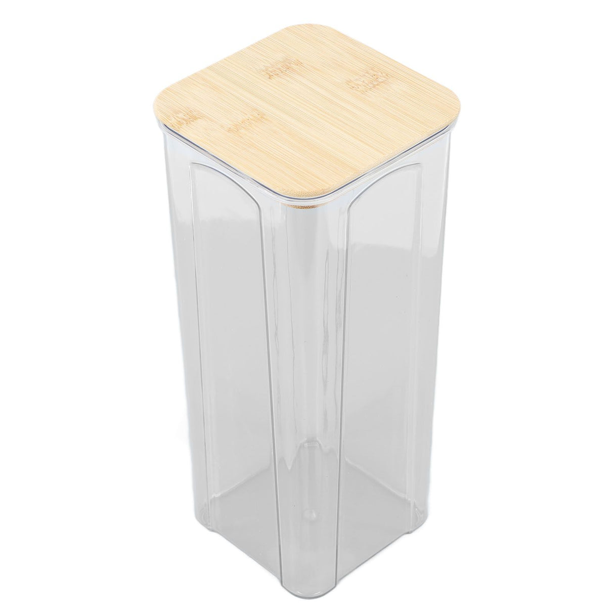 Airtight Food Storage Container Clear Food Storage Jar with Bamboo Lid for Noodles Flour Cereal Rice Tea Coffee Beans 2000ml 10.7x25.5cm / 4.2x10.0in