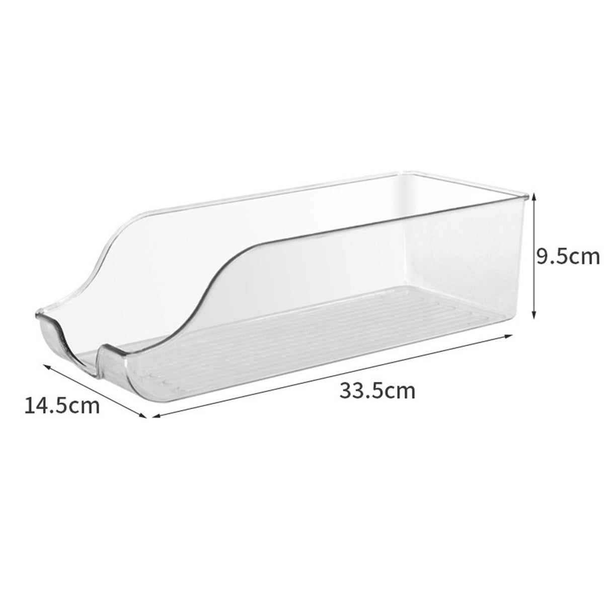 Clear Plastic Storage Bin Refrigerator Organizer Bin Household Double Ear Transparent Storage Box PET Desktop Basket