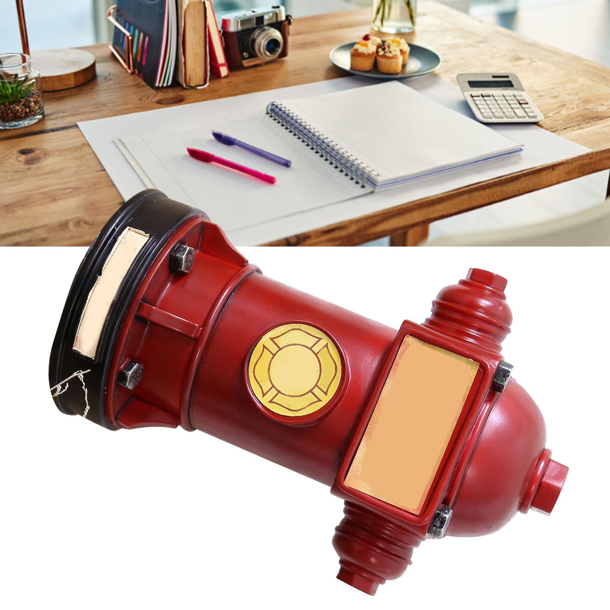 Piggy Bank Retro Fire Hydrant Piggy Bank Fire Hydrant Money Coins Box Unique Money Savings Jar Home Decoration Red