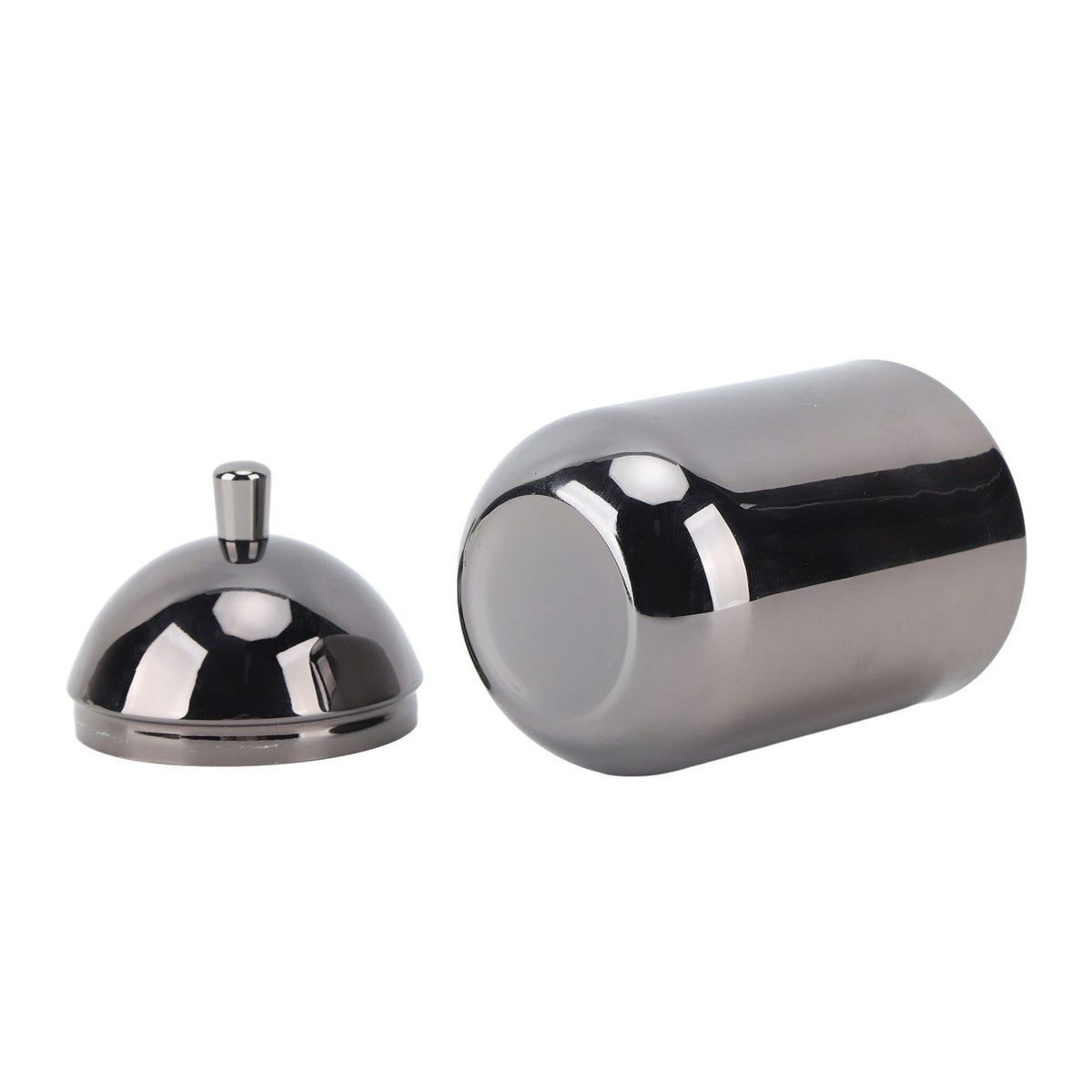 Stainless Steel Cotton Swab Holders Durable Multi Purpose Dustproof Cute Cotton Swab Canisters for Home Bathroom