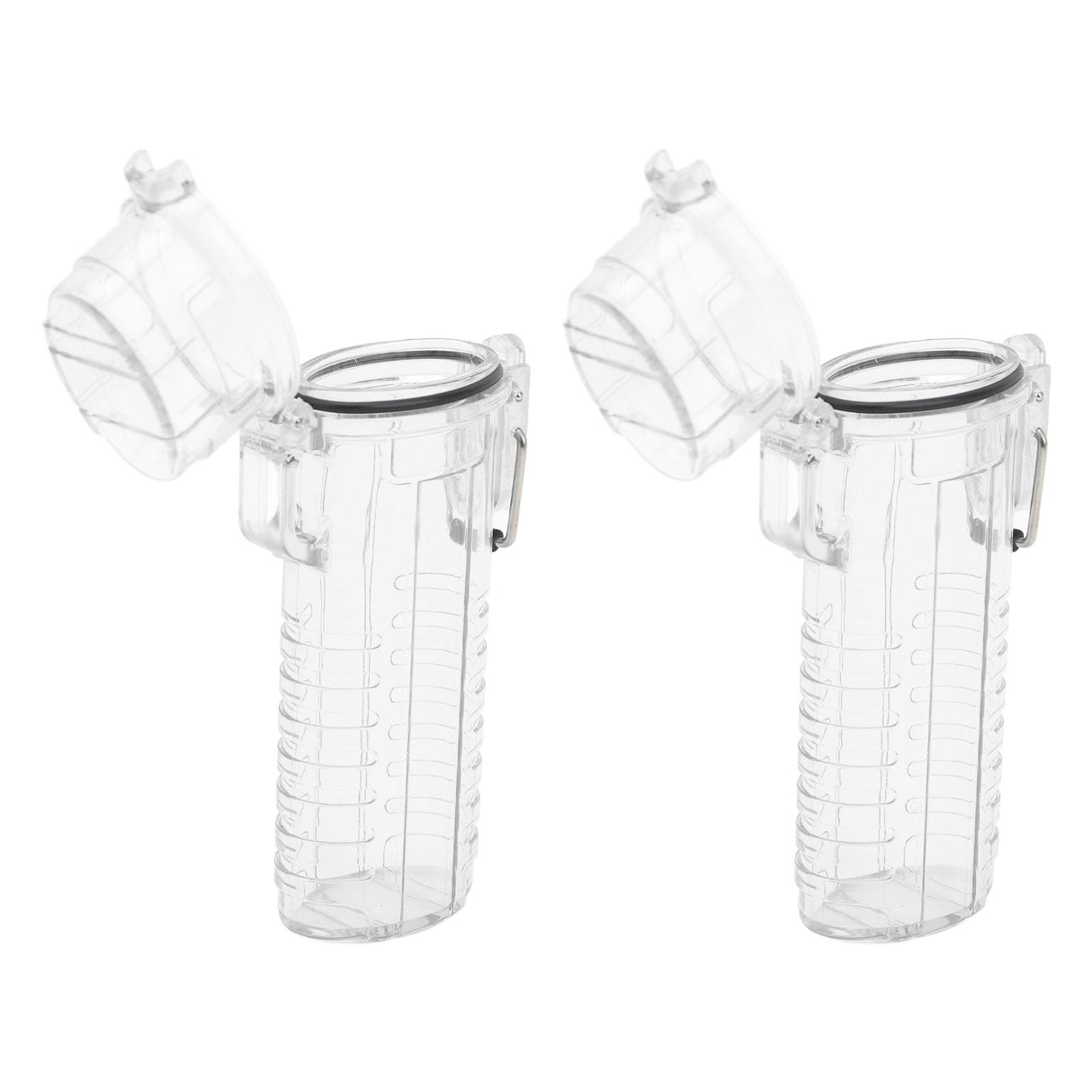 2Pcs Lighter Case Waterproof Lighter Storage Container Plastic for Outdoor Camping Hiking Transparent