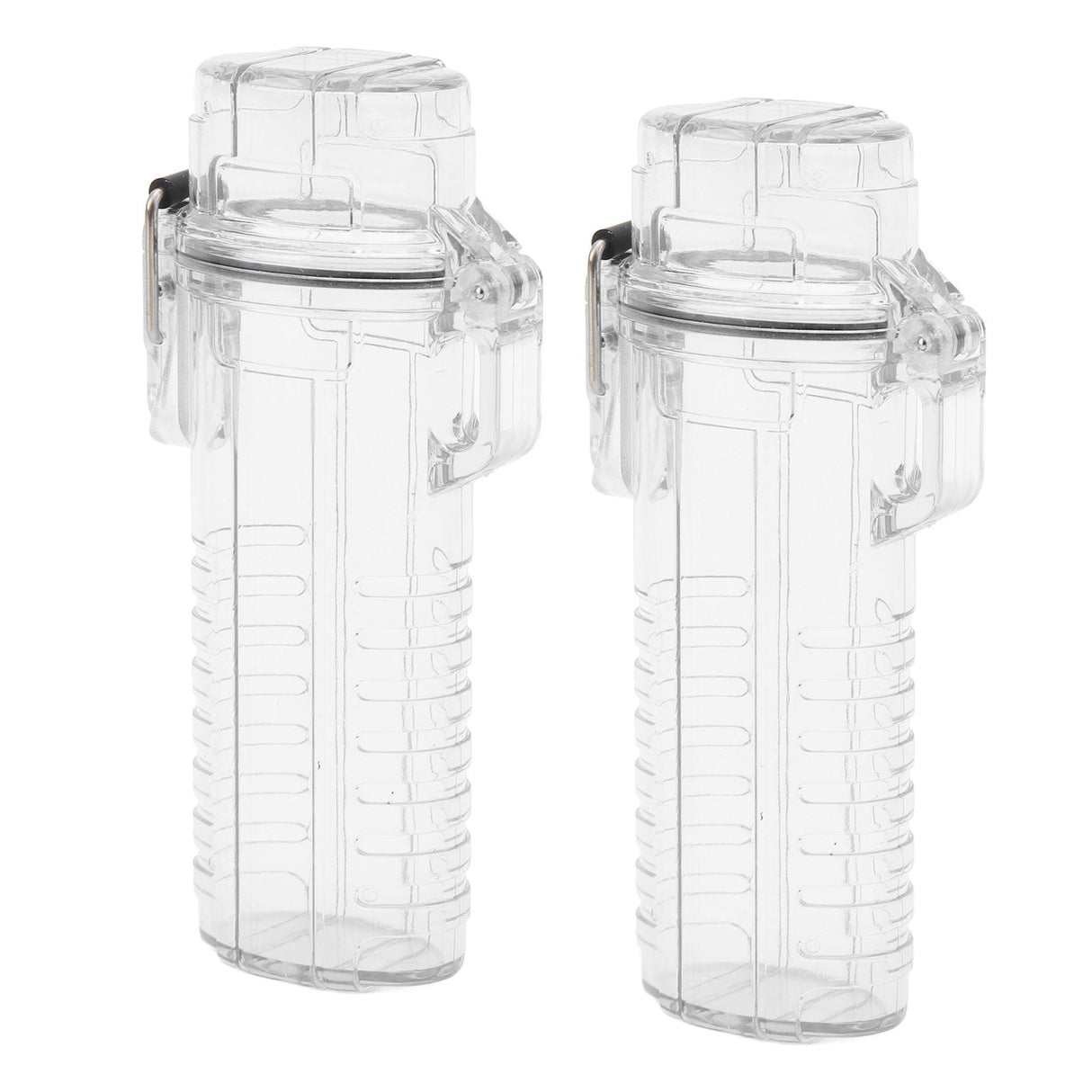 2Pcs Lighter Case Waterproof Lighter Storage Container Plastic for Outdoor Camping Hiking Transparent