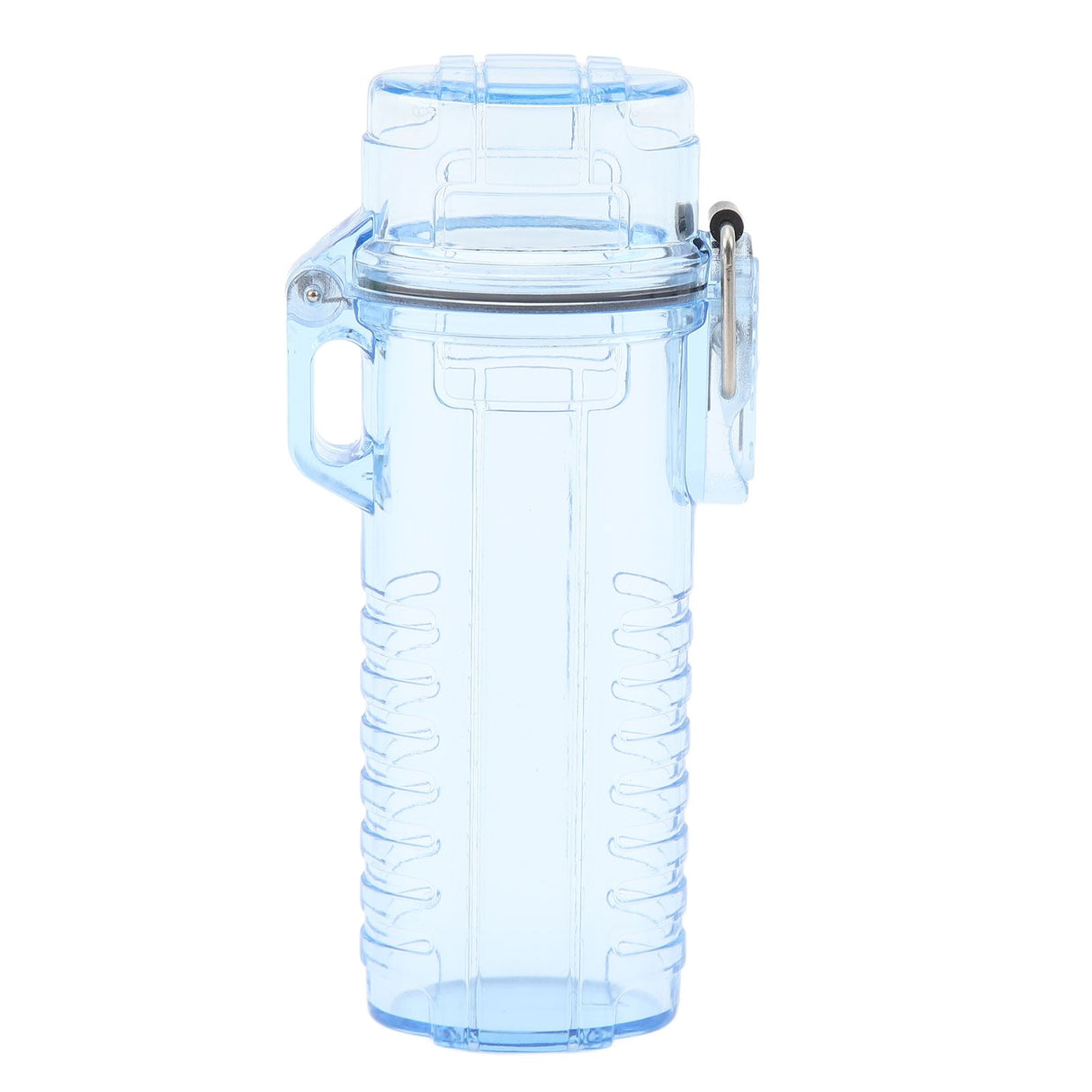 2Pcs Lighter Case Waterproof Lighter Storage Container Plastic for Outdoor Camping Hiking Transparent Blue