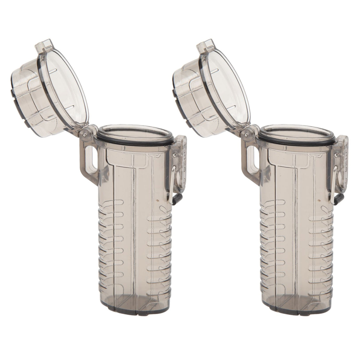 2Pcs Lighter Case Waterproof Lighter Storage Container Plastic for Outdoor Camping Hiking Transparent Black