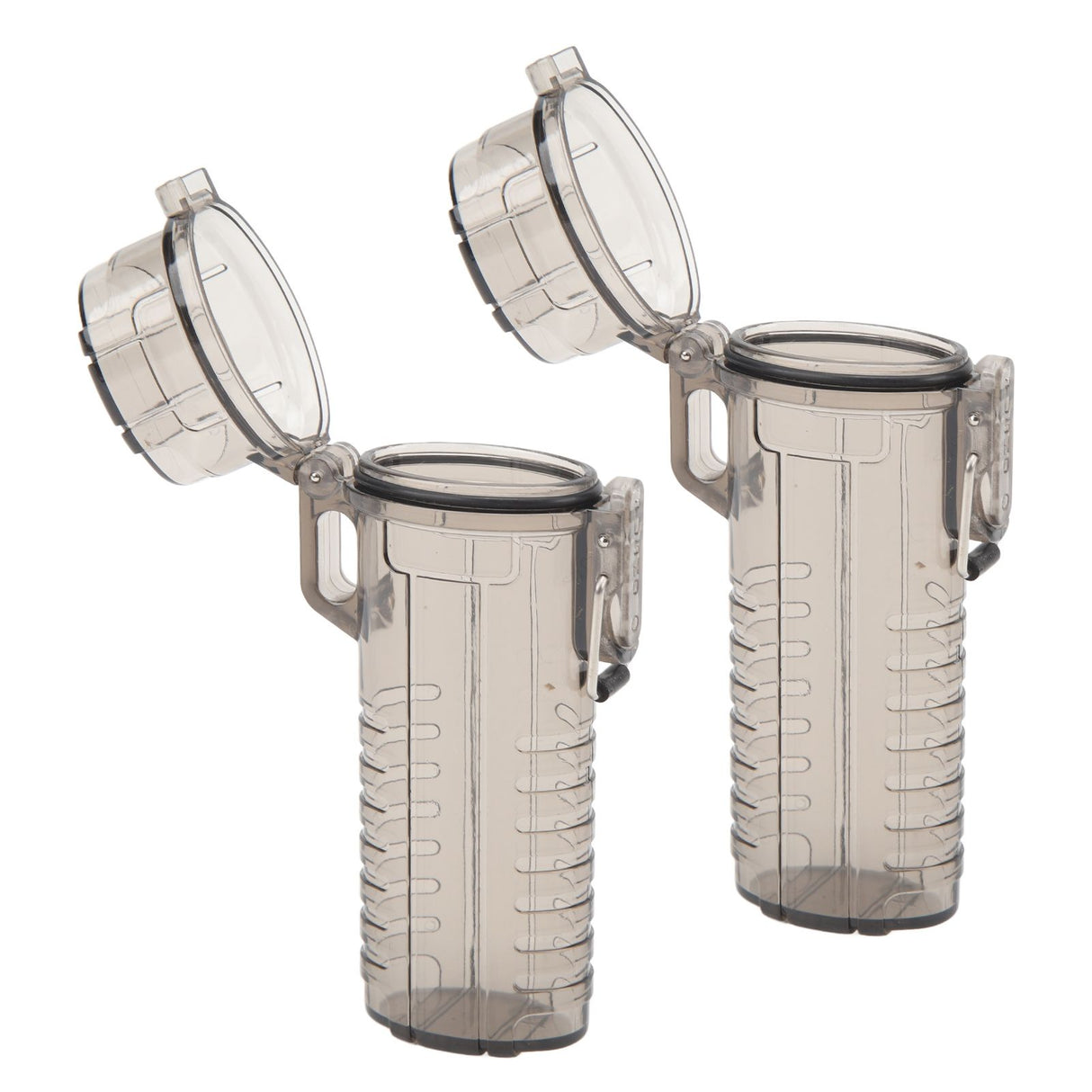 2Pcs Lighter Case Waterproof Lighter Storage Container Plastic for Outdoor Camping Hiking Transparent Black