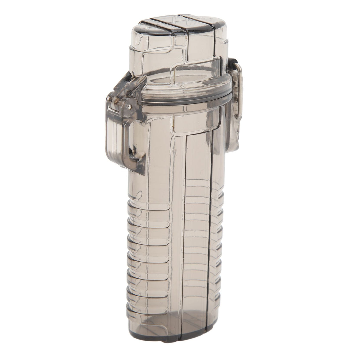2Pcs Lighter Case Waterproof Lighter Storage Container Plastic for Outdoor Camping Hiking Transparent Black