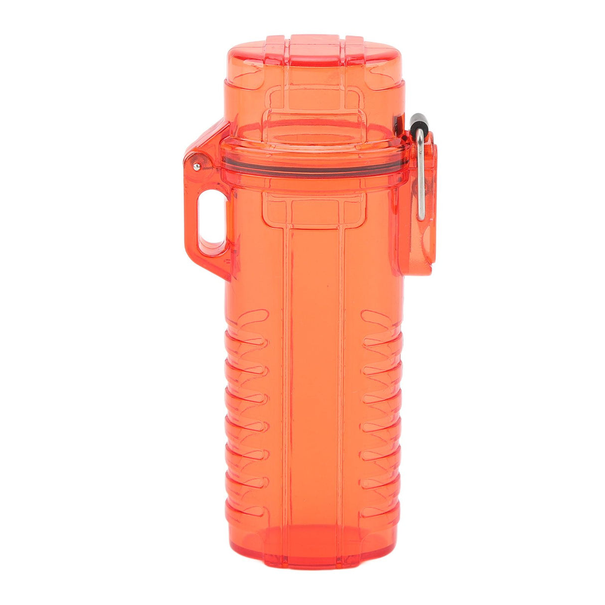 2Pcs Lighter Case Waterproof Lighter Storage Container Plastic for Outdoor Camping Hiking Transparent Red