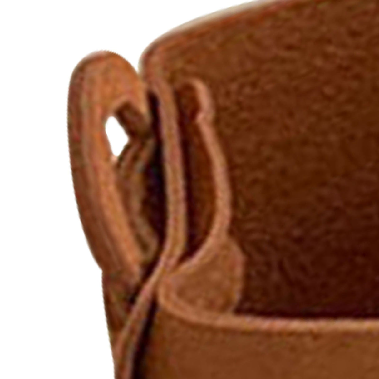 Felt Storage Basket with Handles Foldable Laundry Snacks Toys Clothes Bin for Home Desktop Bear Pattern Reddish Brown