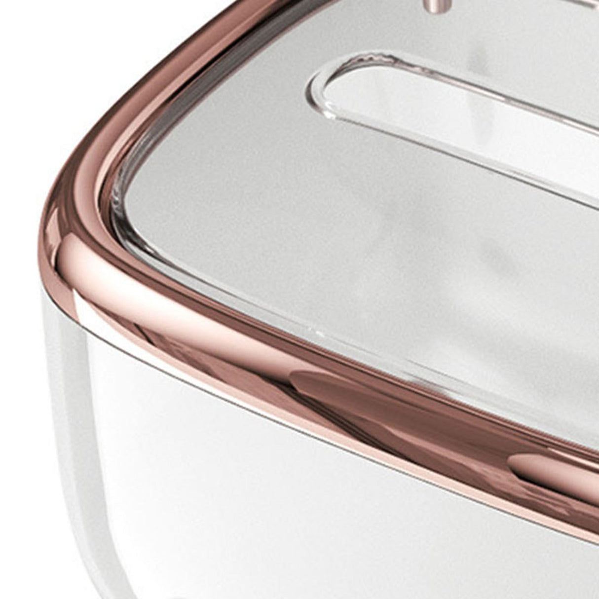 Tissue Box Transparent Napkin Box Simple Creative Storage Box Fixed Lid Paper Organizer Rose Gold