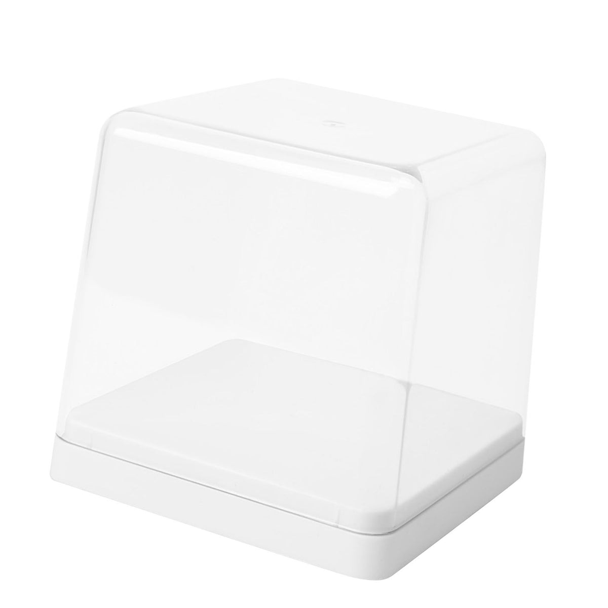 Figures Display Storage Case Transparent Cover Dustproof Stackable Figure Collection Box White