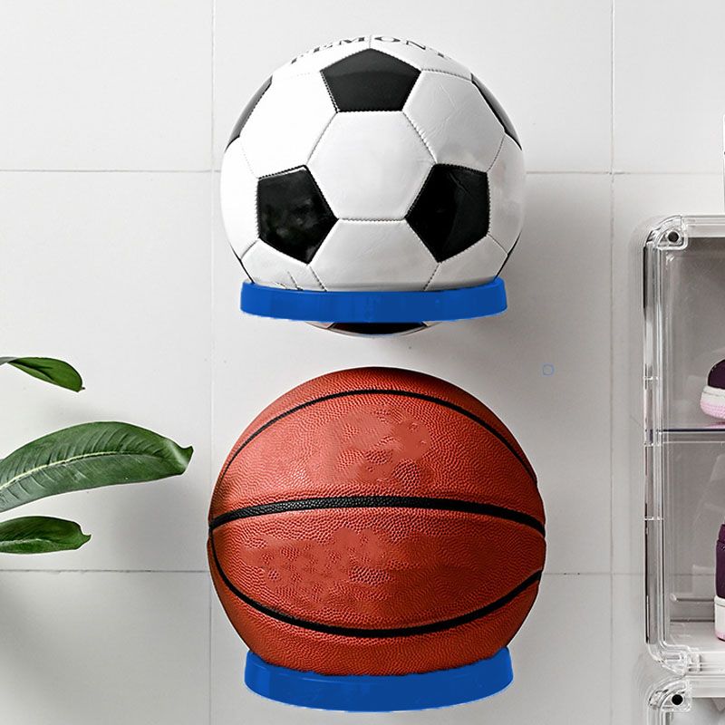 Soccer Ball Wall Mount Display Holder Plastic Football Storage Rack Basketball Supplies Blue