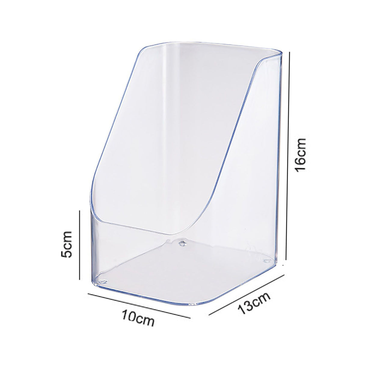 Desktop Storage Box Cosmetic Makeup Organizer Plastic Bathroom Storage Organizer Box Food Storage Bin Organizer Bevel Design Transparent