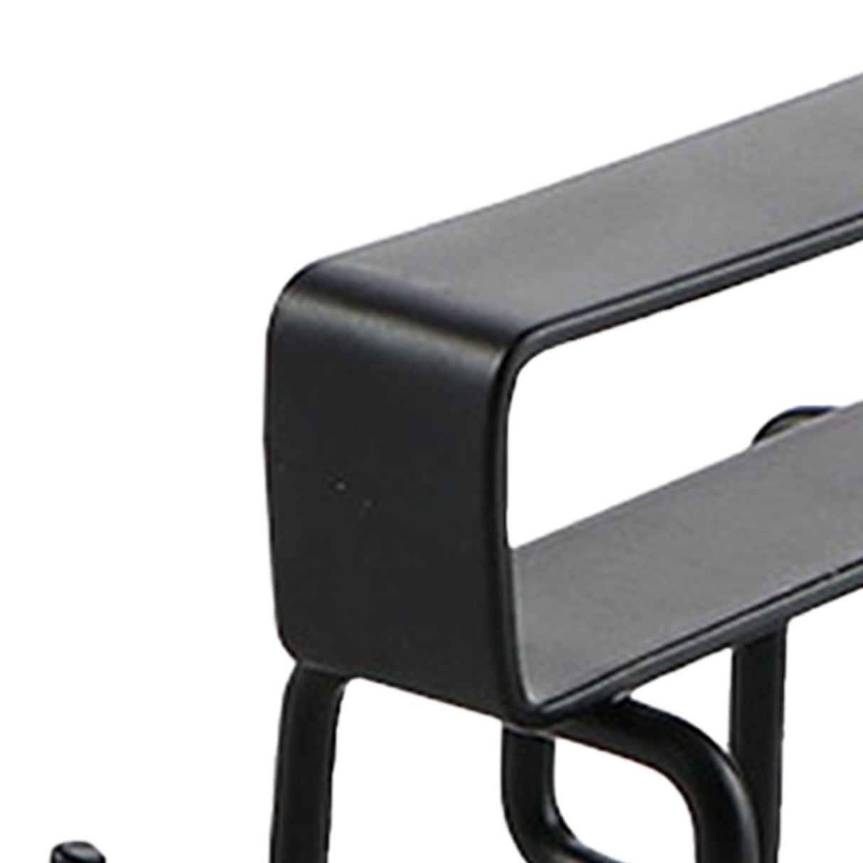 Kitchen Utensil Holder Hanger Iron Double Row Hook Spoon Shovel Shelving for Restaurant Black