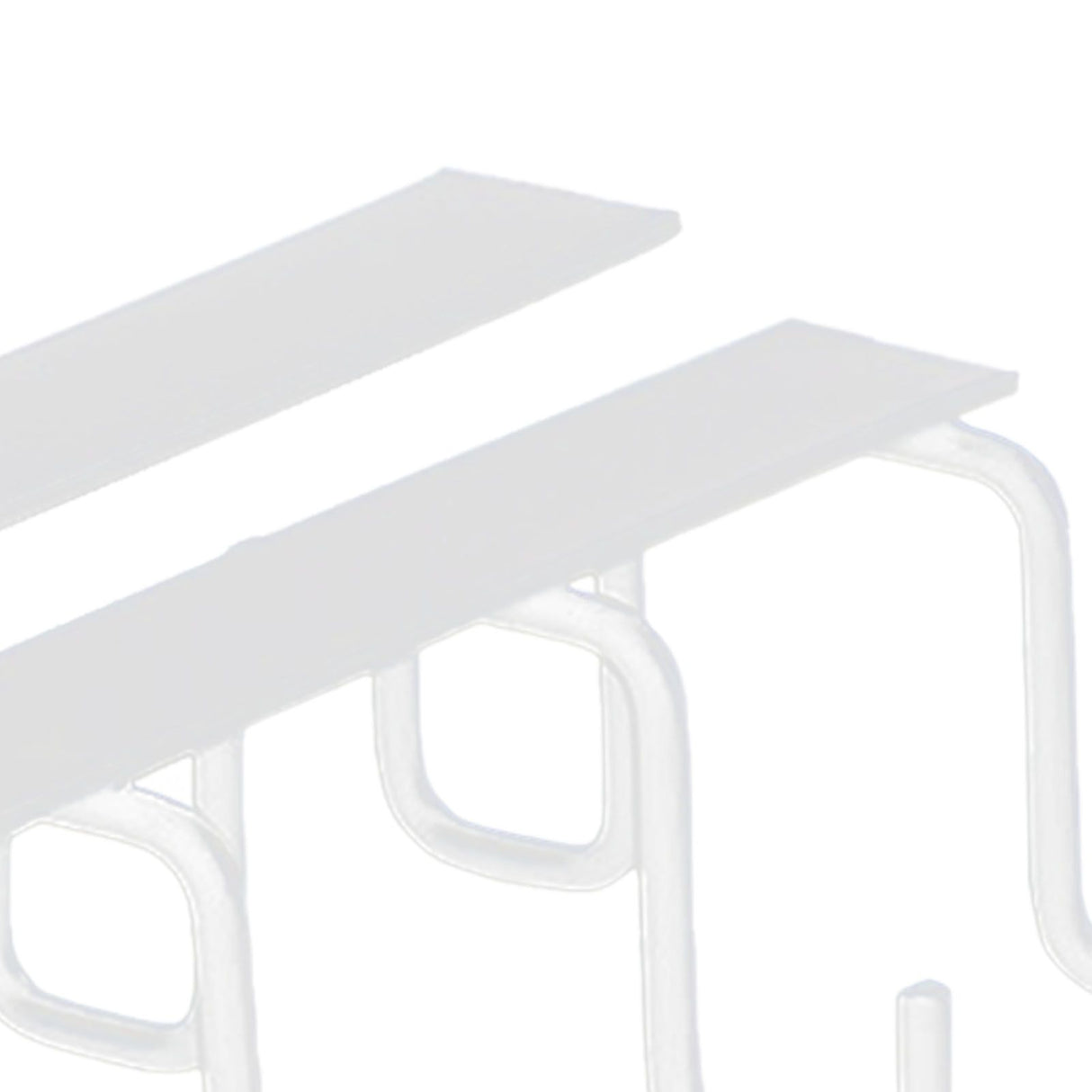 Kitchen Utensil Holder Hanger Iron Double Row Hook Spoon Shovel Shelving for Restaurant White