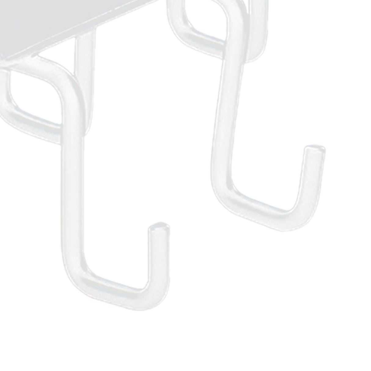Kitchen Utensil Holder Hanger Iron Double Row Hook Spoon Shovel Shelving for Restaurant White