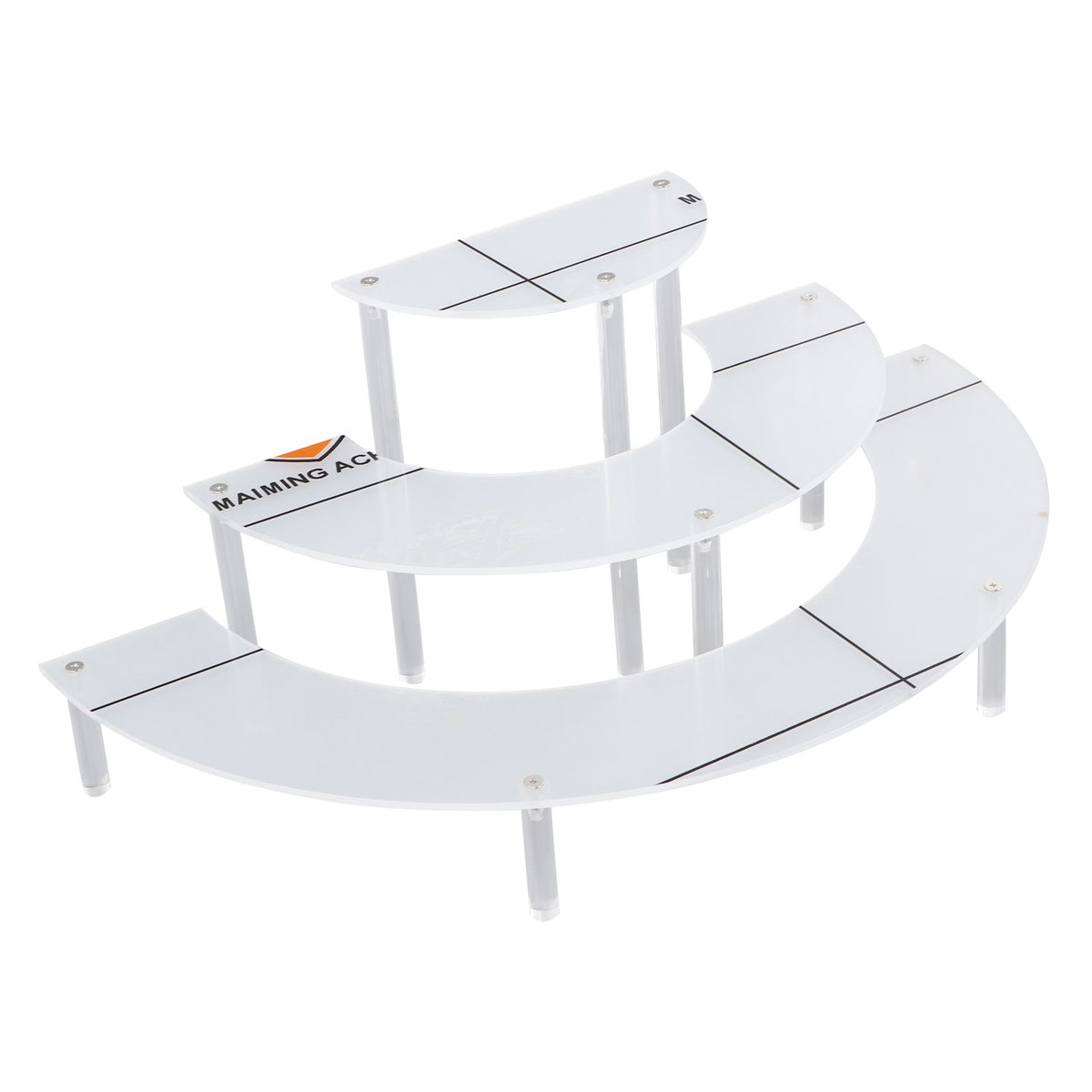 Acrylic Display Stand Transparent 3 Tiered Product Food Dessert Stand Round Display Riser Detachable Display Shelf for Home Restaurant Office Store