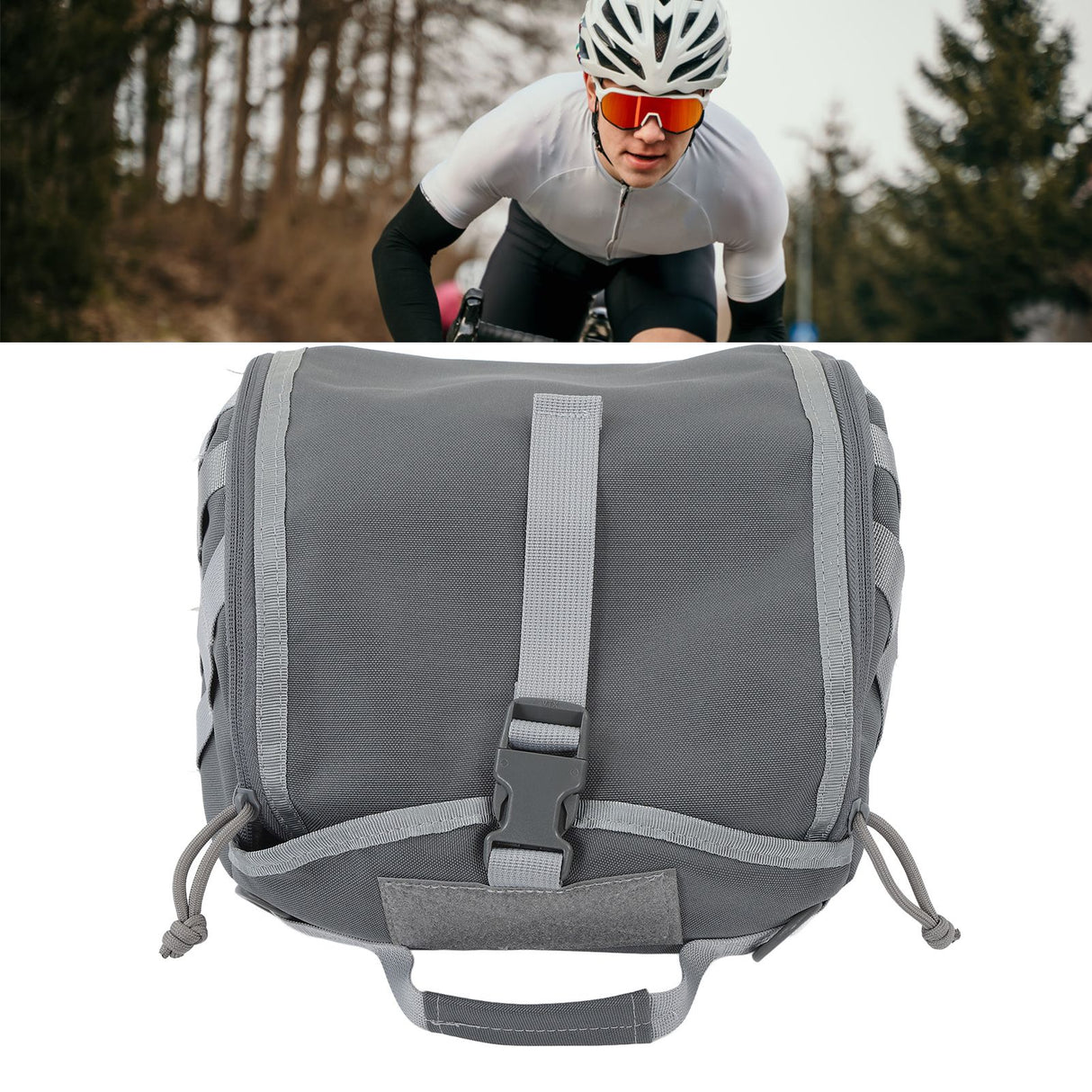 Camping Helmet Bag Canvas Scratch Prevention Adjustable Helmet Storage Bag For Hard Hats Helmet Grey