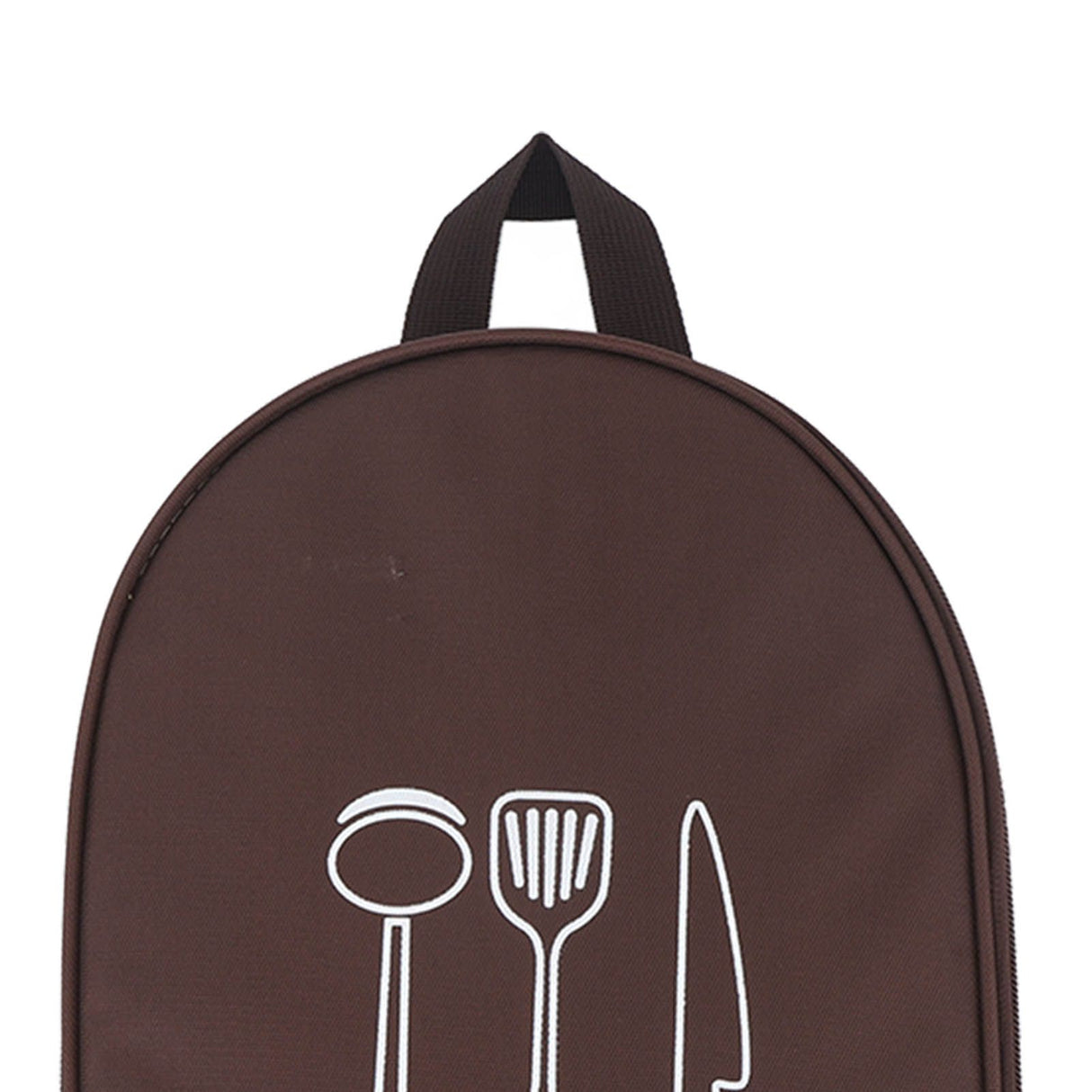 Camping Utensil Bag Canvas Cookware Knife Storage Bag Portable Tools Travel Bag for Outdoor BBQ Brown