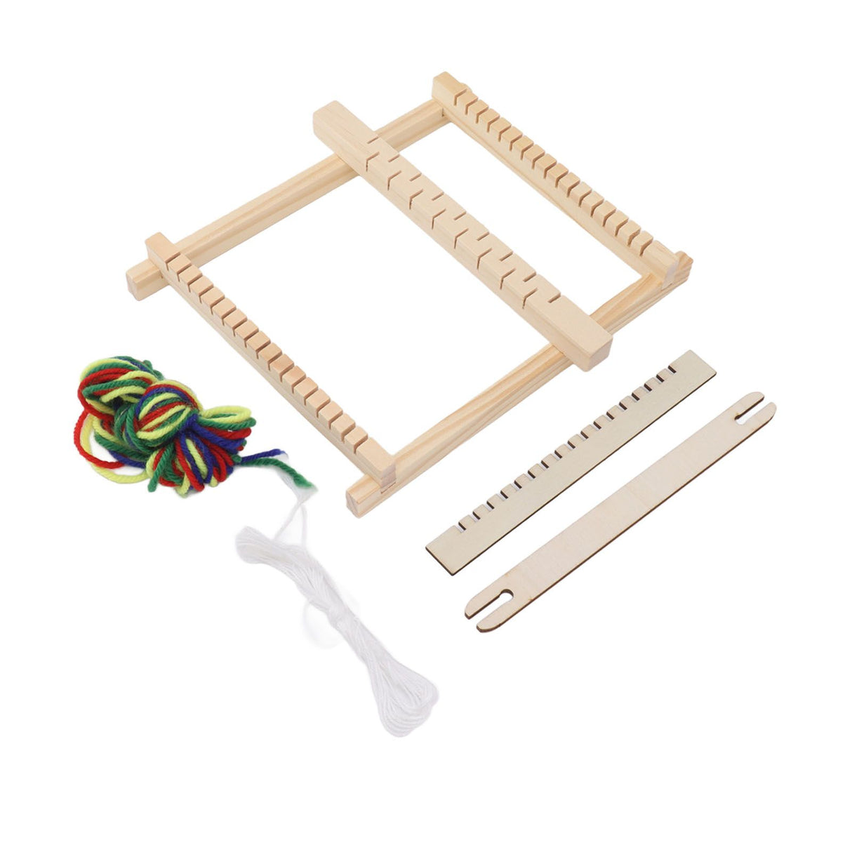 Kids Weaving Loom Easy Operation Hand Eye Coordination Durable Wood Weaving Loom Kit for Beginner Adult Craft DIY