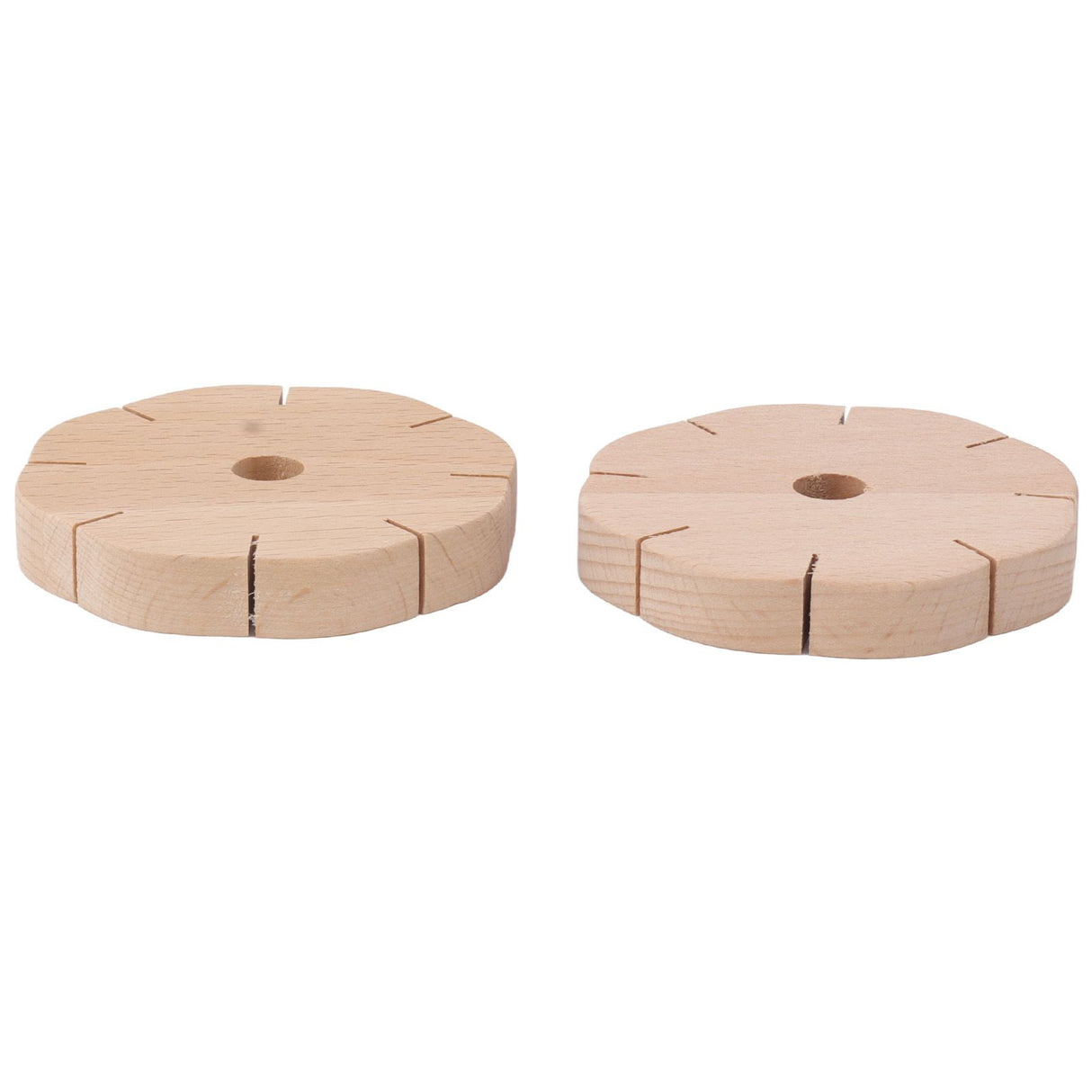 2Pcs Beading Cord Disc Wooden Round DIY Bracelet Braiding Plate Weaving Board Tools