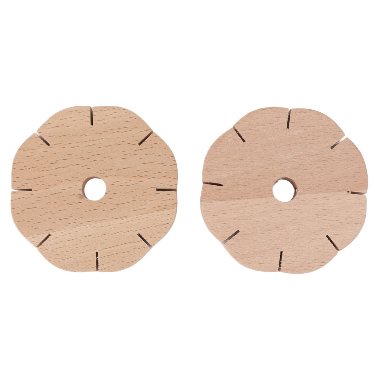 2Pcs Beading Cord Disc Wooden Round DIY Bracelet Braiding Plate Weaving Board Tools