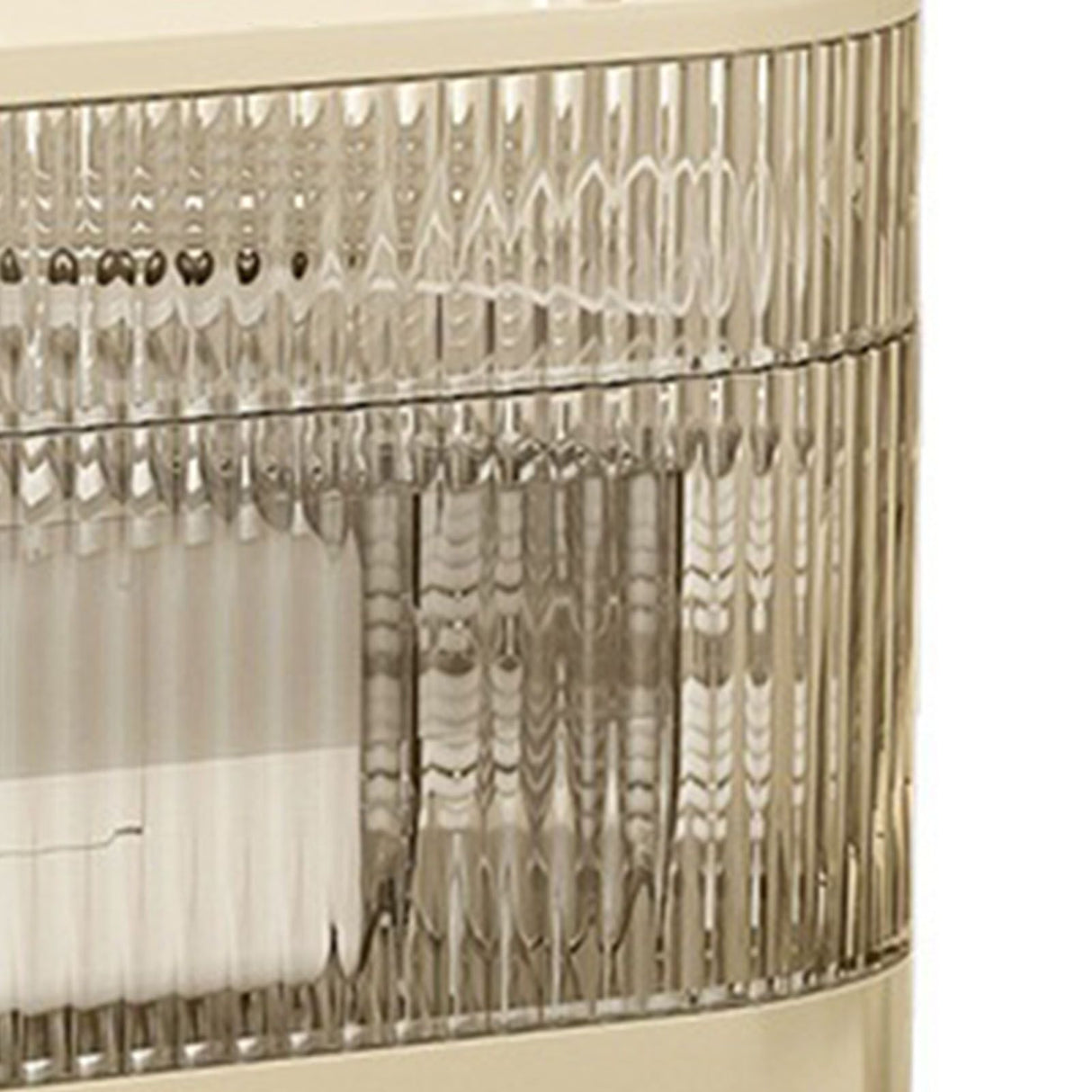 Desktop Storage Box 3 Tier Rotating Divided Organizer for Jewelry Data Cable Cosmetic Cream White
