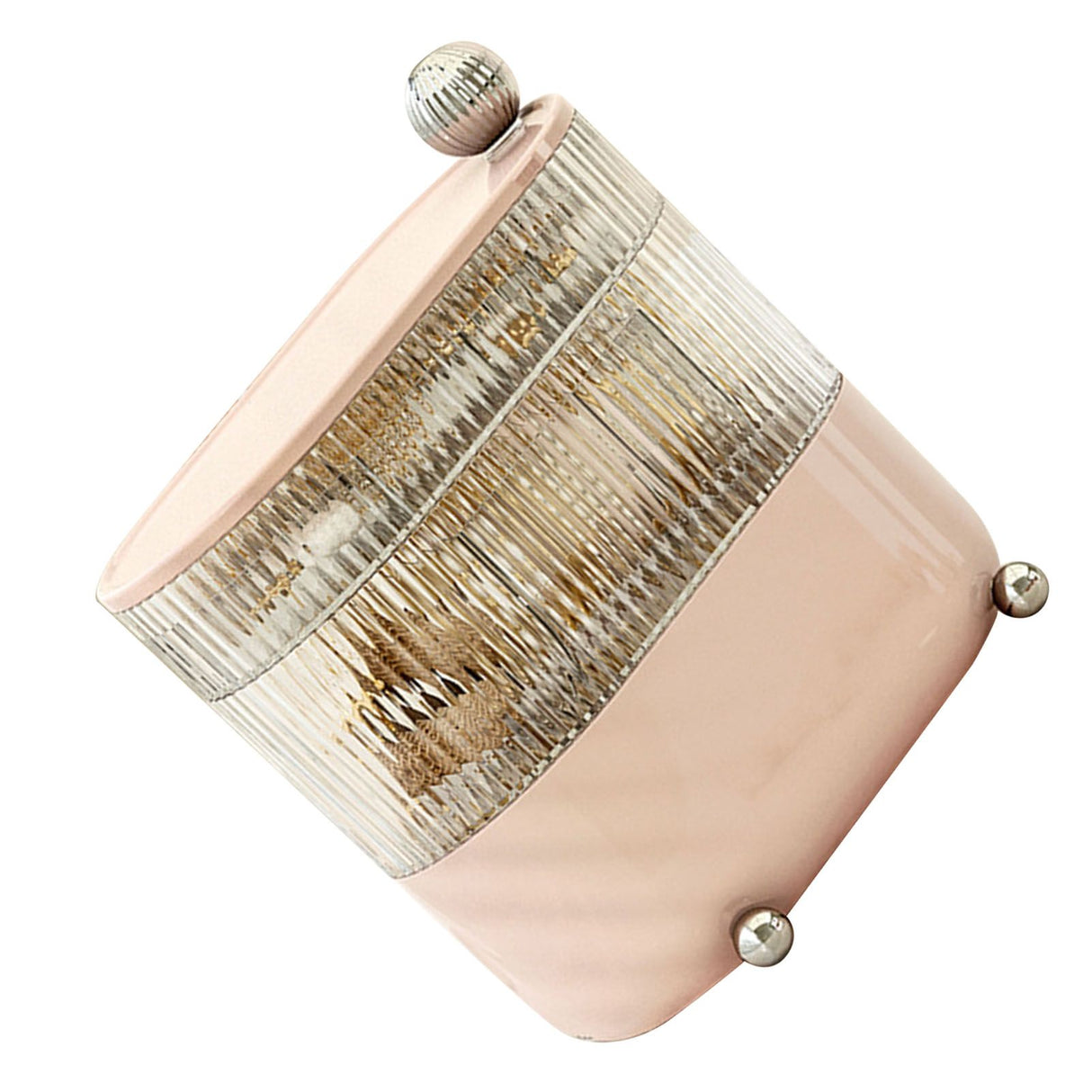 Desktop Storage Box 3 Tier Rotating Divided Organizer for Jewelry Data Cable Cosmetic Cream Pink