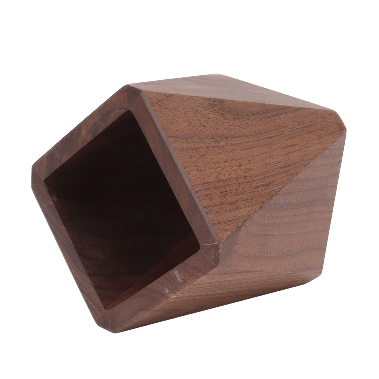 Cooking Utensil Container Smoothing Stable Large Capacity Simple Wooden Pen Holder for Kitchen Family Office Rhombic(3.9x4.3in)