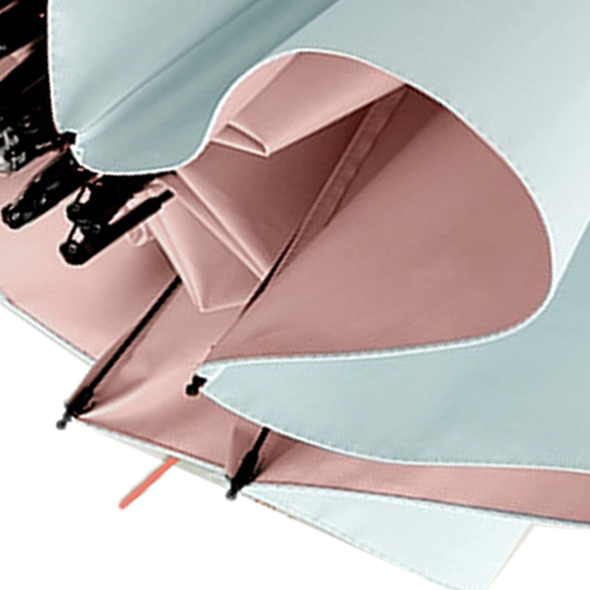 Travel Umbrella Ice Cream Color Sun Rain Proof UV Protection Foldable Portable Umbrella for Men Women Cyan Pink