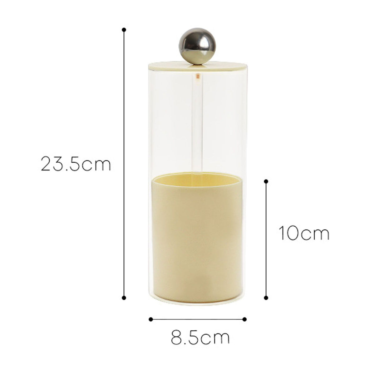 Makeup Brush Holder Organizer with Lid Liftable Dustproof Makeup Brushes Container for Vanity Desktop Countertop Nordic Style Milky White Cover