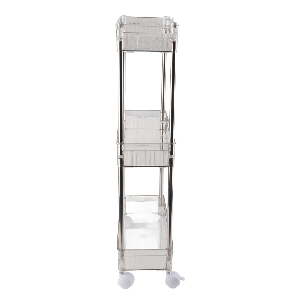 Bathroom Gap Shelf Bathroom Cosmetics Transparent Storage Rack Multi Layer Bathroom Organizer 3 Layers 37x12x50cm