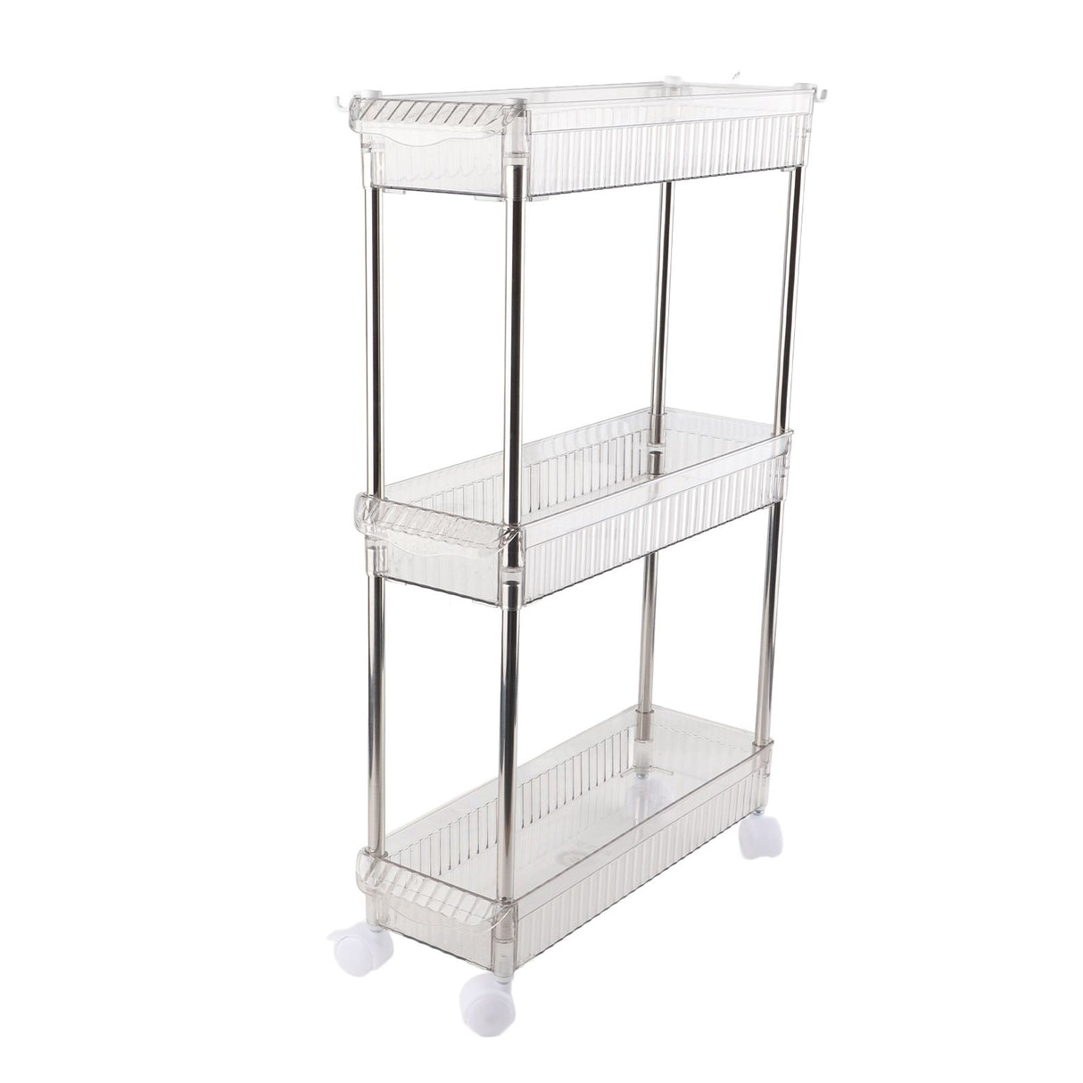 Bathroom Gap Shelf Bathroom Cosmetics Transparent Storage Rack Multi Layer Bathroom Organizer 3 Layers 37x12x50cm