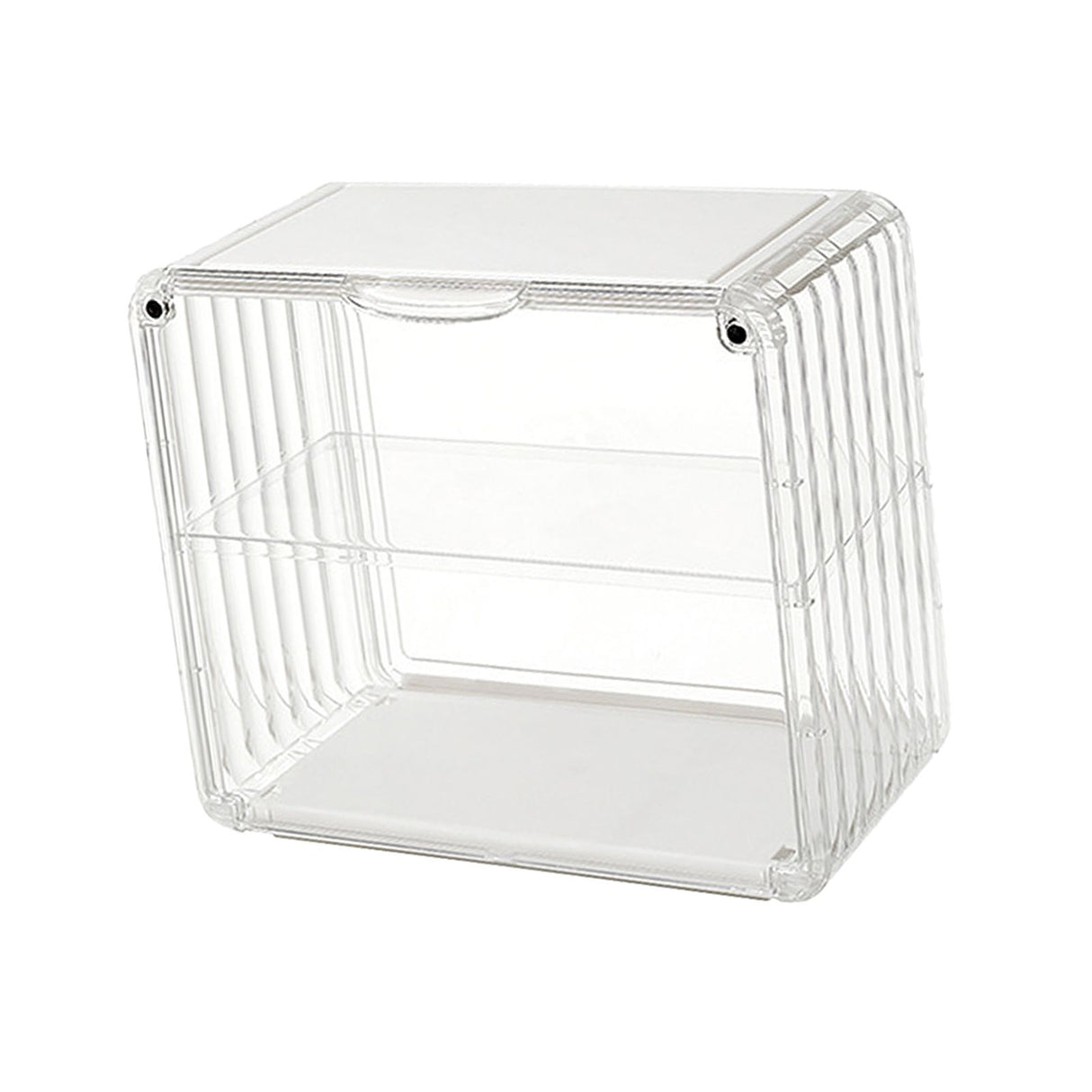 Figure Display Box Acrylic Blind Box Display Case Assemble Collectibles Box Dustproof Protection Showcase for Action Figure Small Size Transparent White